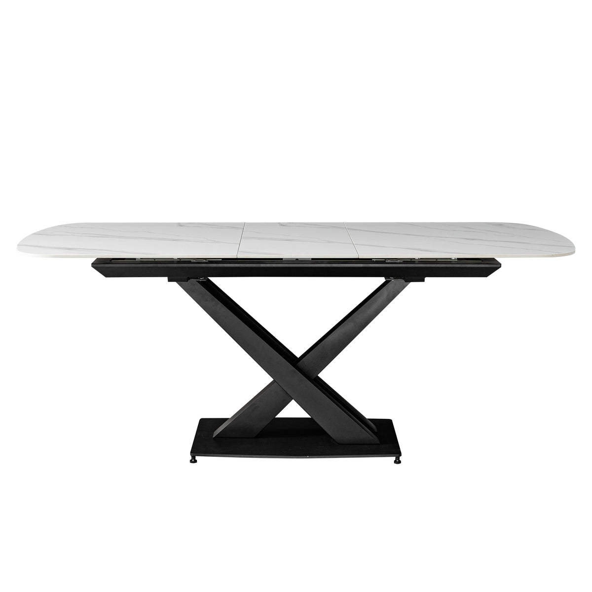 extendable dining table with sintered stone top