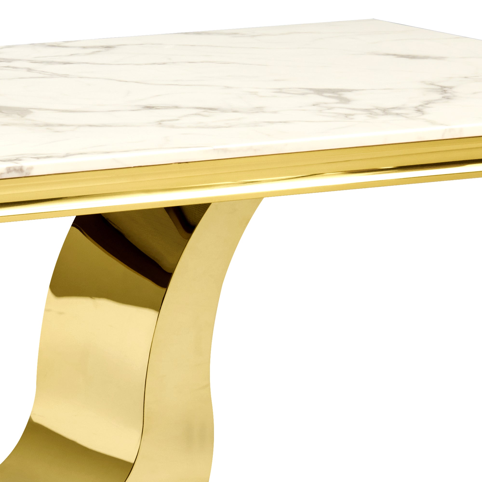 Durable 201 stainless steel frame with gold finish, rust-resistant and long-lasting