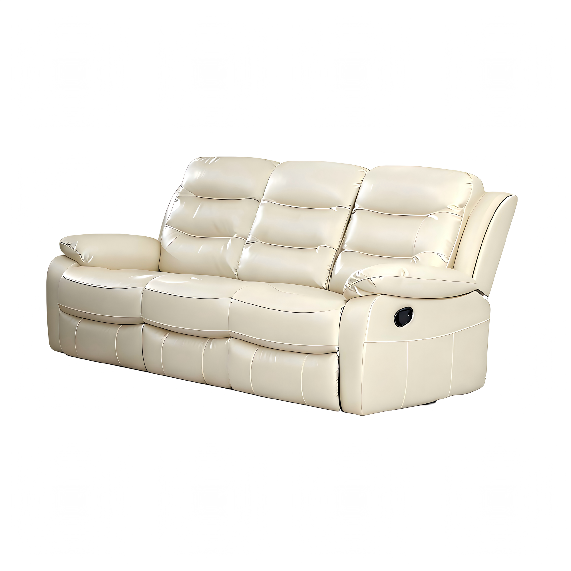 Dawn Cozy Ivory Power Reclining Sofa Set, Electric Recliner & 3-Seater Couch for Living Room