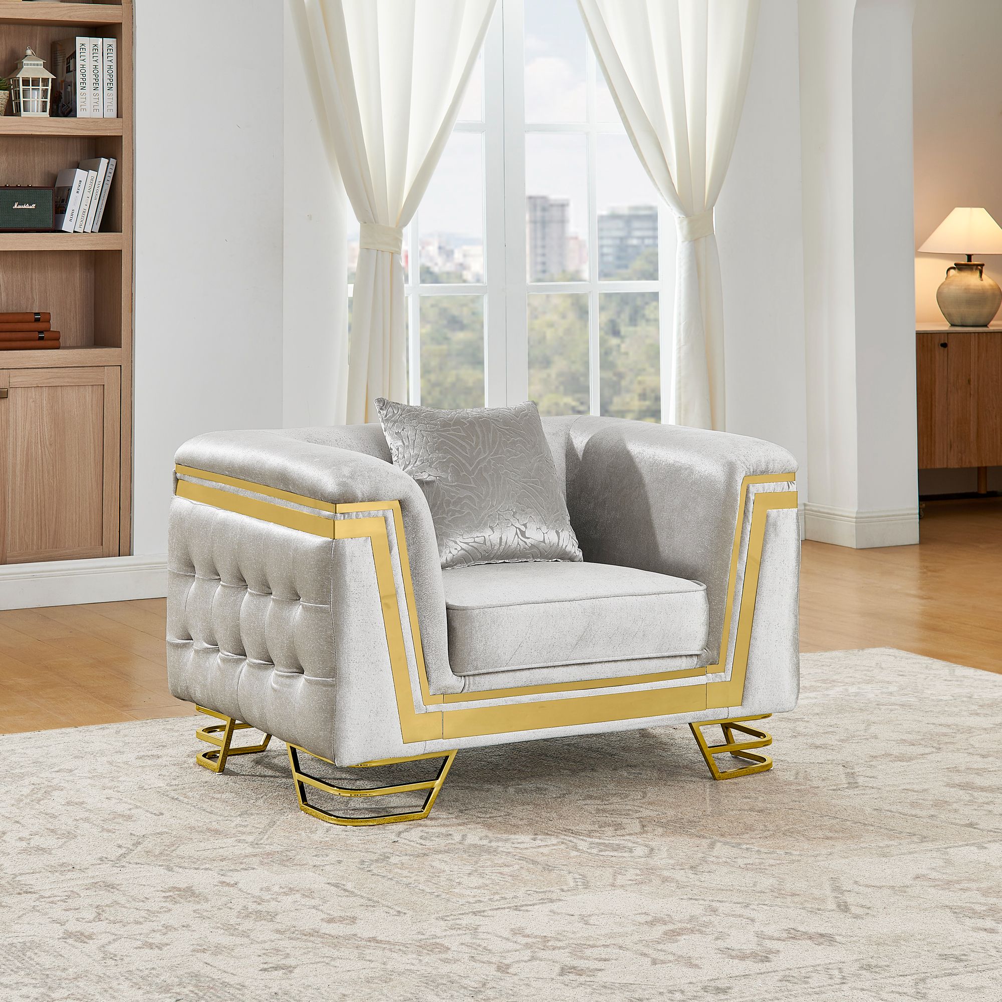 Chestfield Sofa Set in Beige