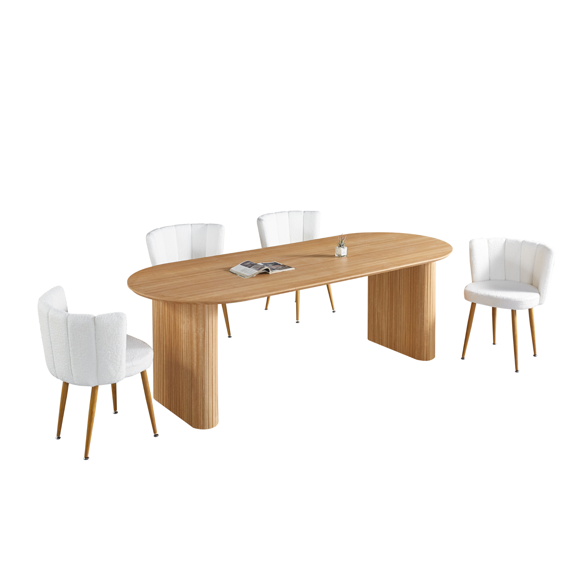 Oval MDF Tabletop Dining Table