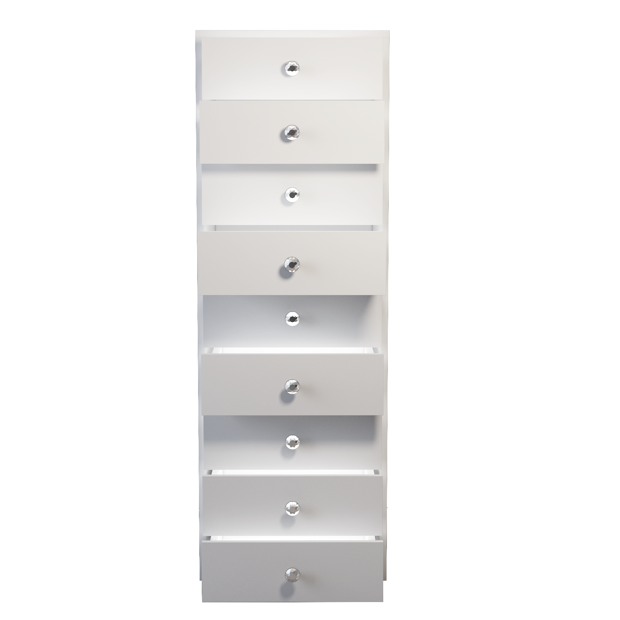 VANITII 9-Drawer Makeup Vanity Storage Unit with Lights