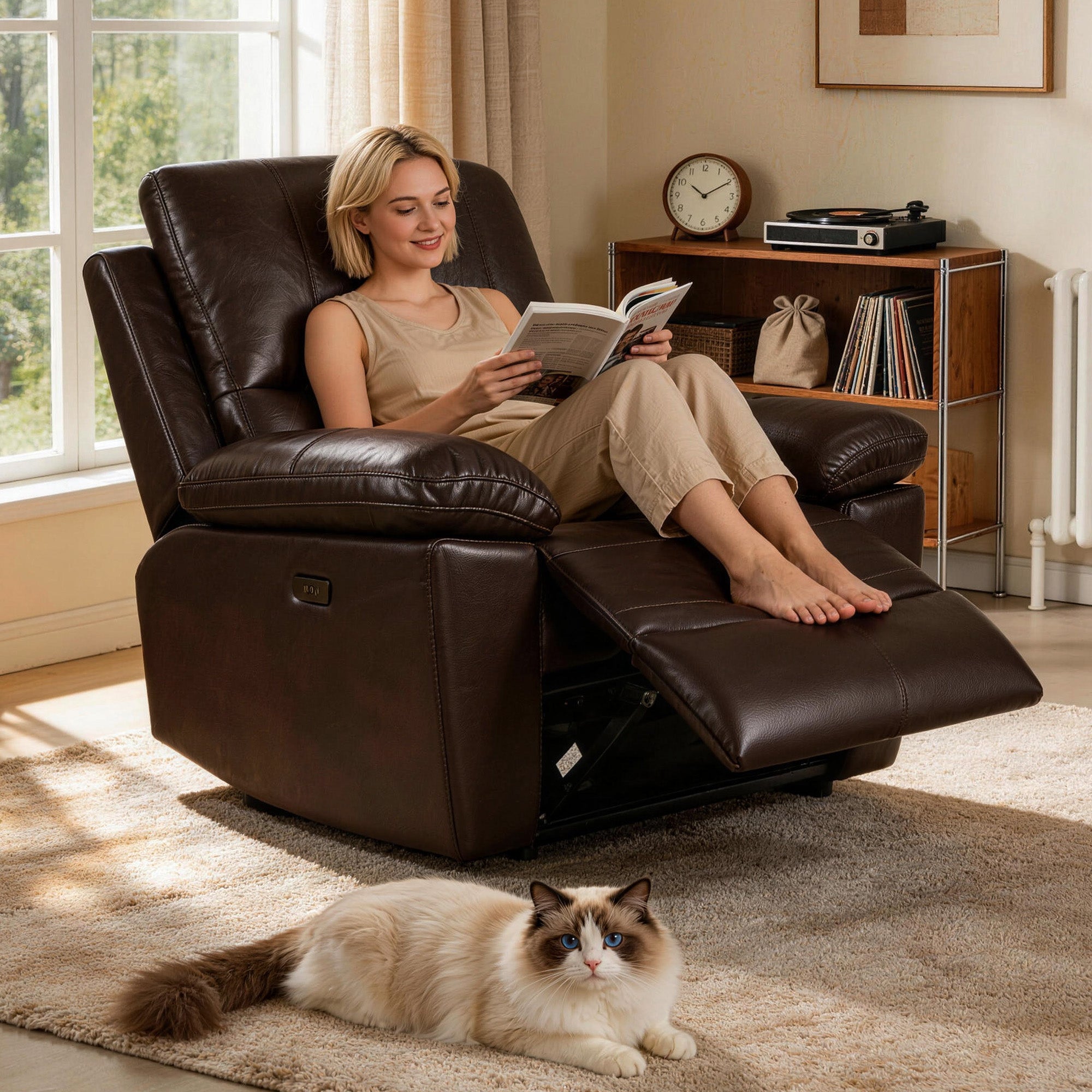 Power Recliner Chair MR2775A Brown