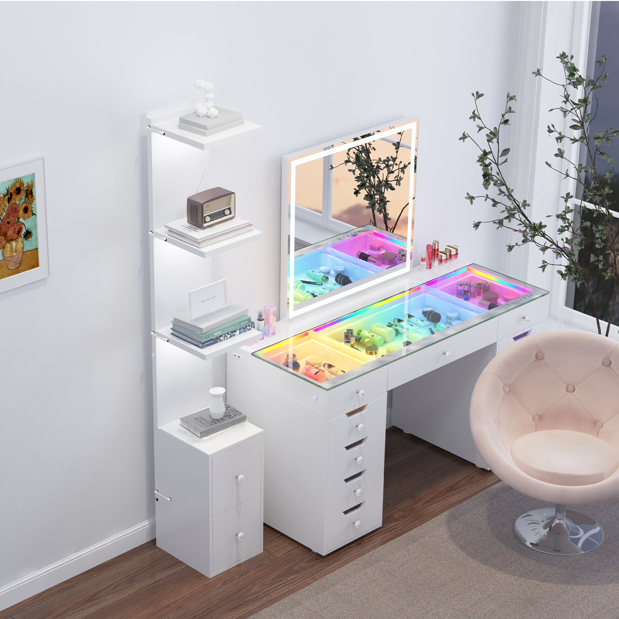 VANITII Display Shelves with Led Light