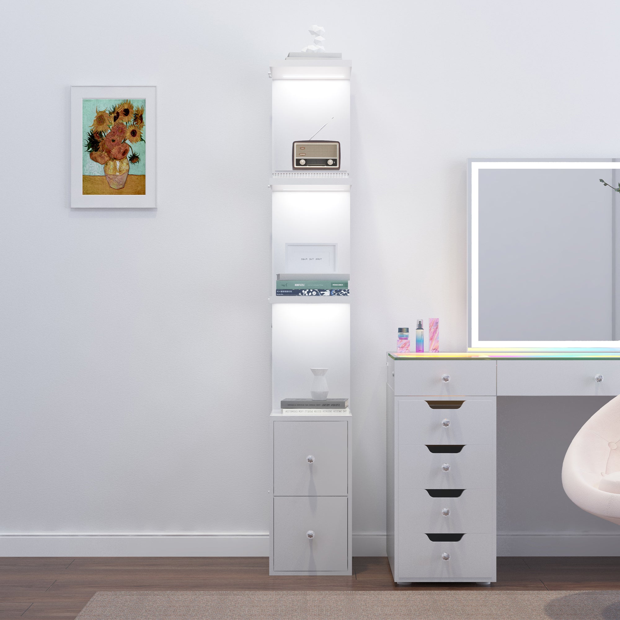 VANITII Display Shelves with Led Light