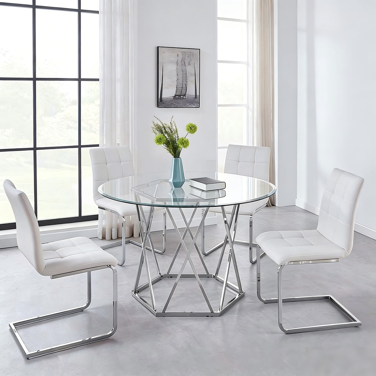 C-frame Design Side Chair-2PCS/CTN