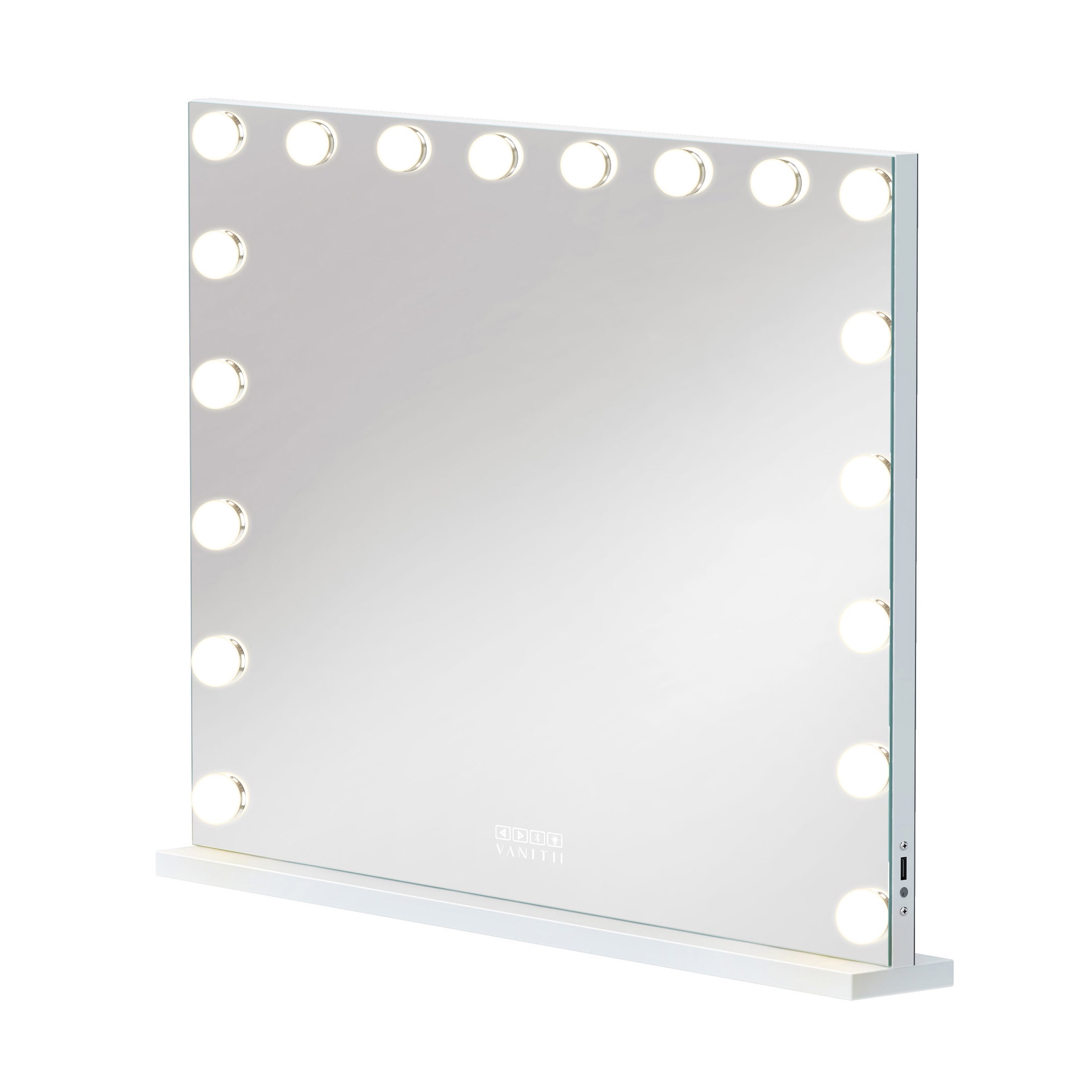 Mary Hollywood Vanity Mirror Pro with Bluetooth XXXL - 18 Dimmable LED Bulbs_VANITII
