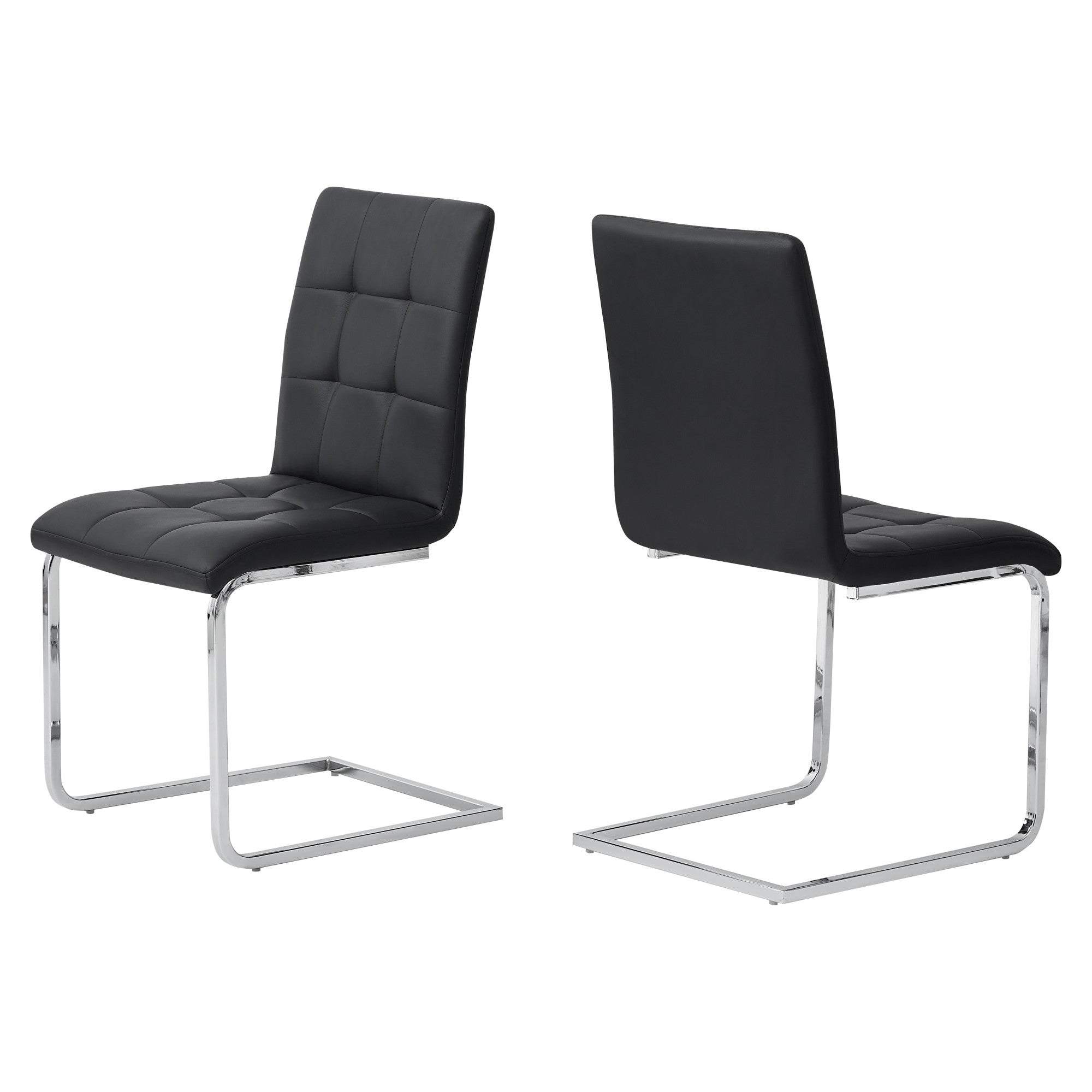 Glass Top 5-Piece Dining Set with Black Chairs-2PCS/CTN