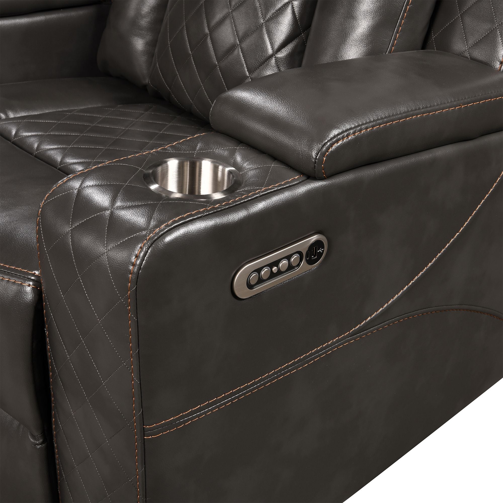 Power Recliner Sectional MC2855B Gray