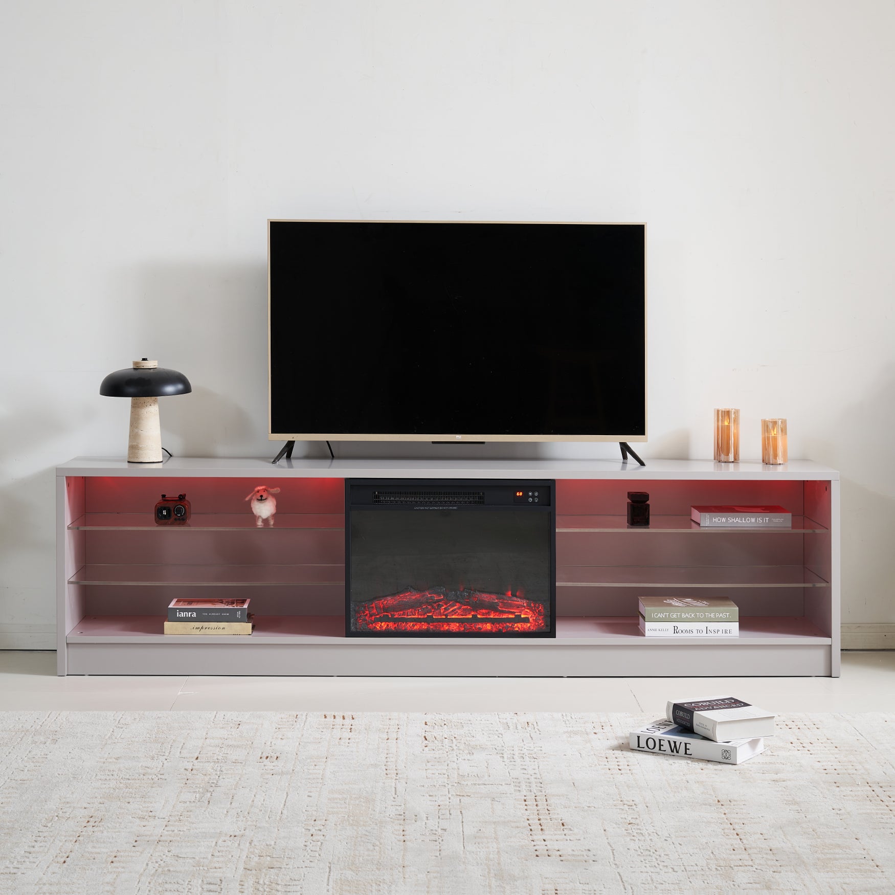 Fully Assembled 85" TV cabinet-G