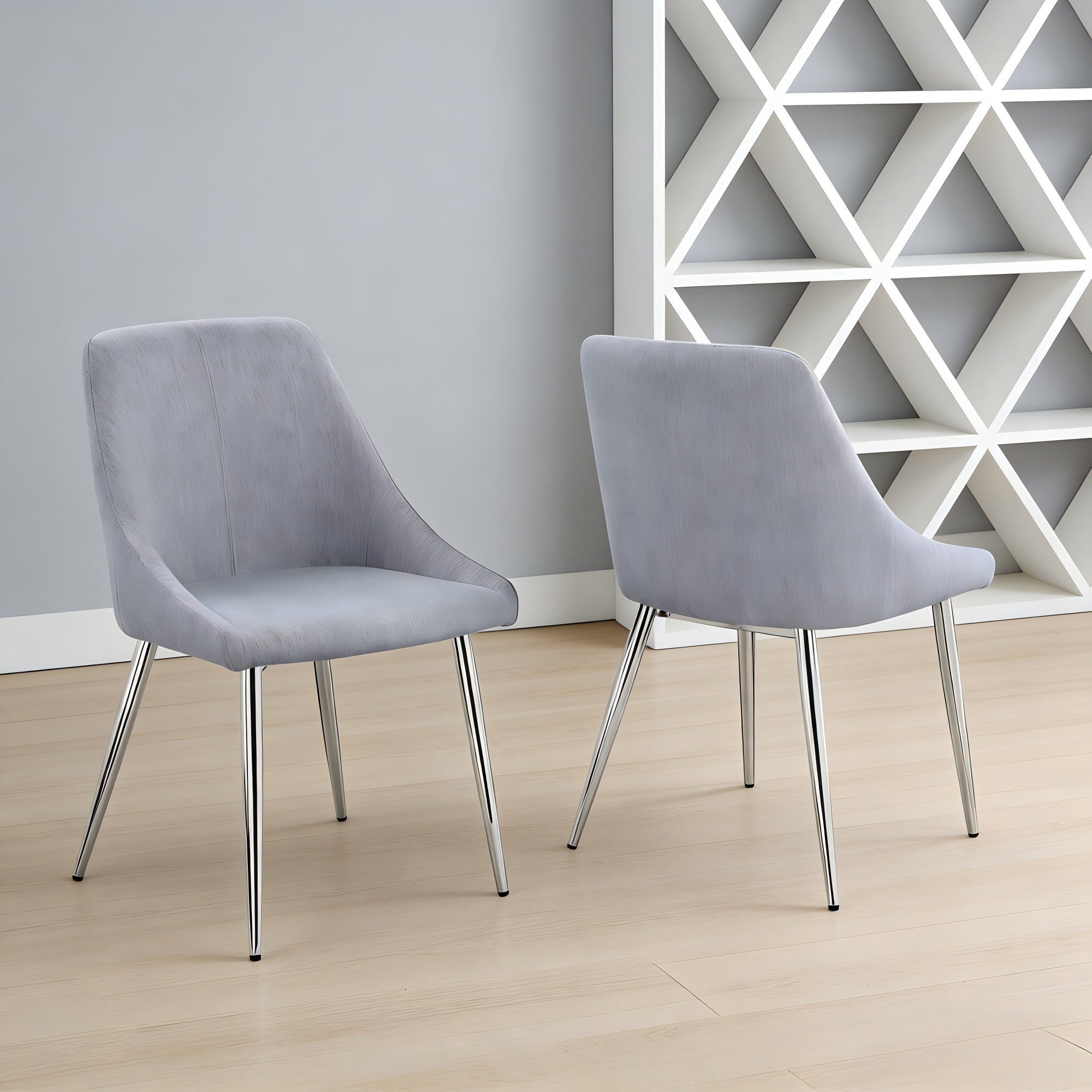 Gray Fabric Upholstery Side Chair