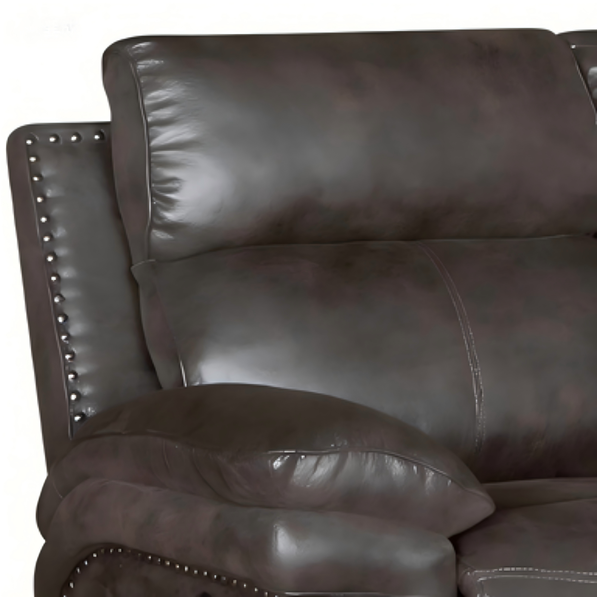 Bison Power Recliner & 1-Seater Sofa with Armrests and Storage, Breathable Leather, Home Theater Seating
