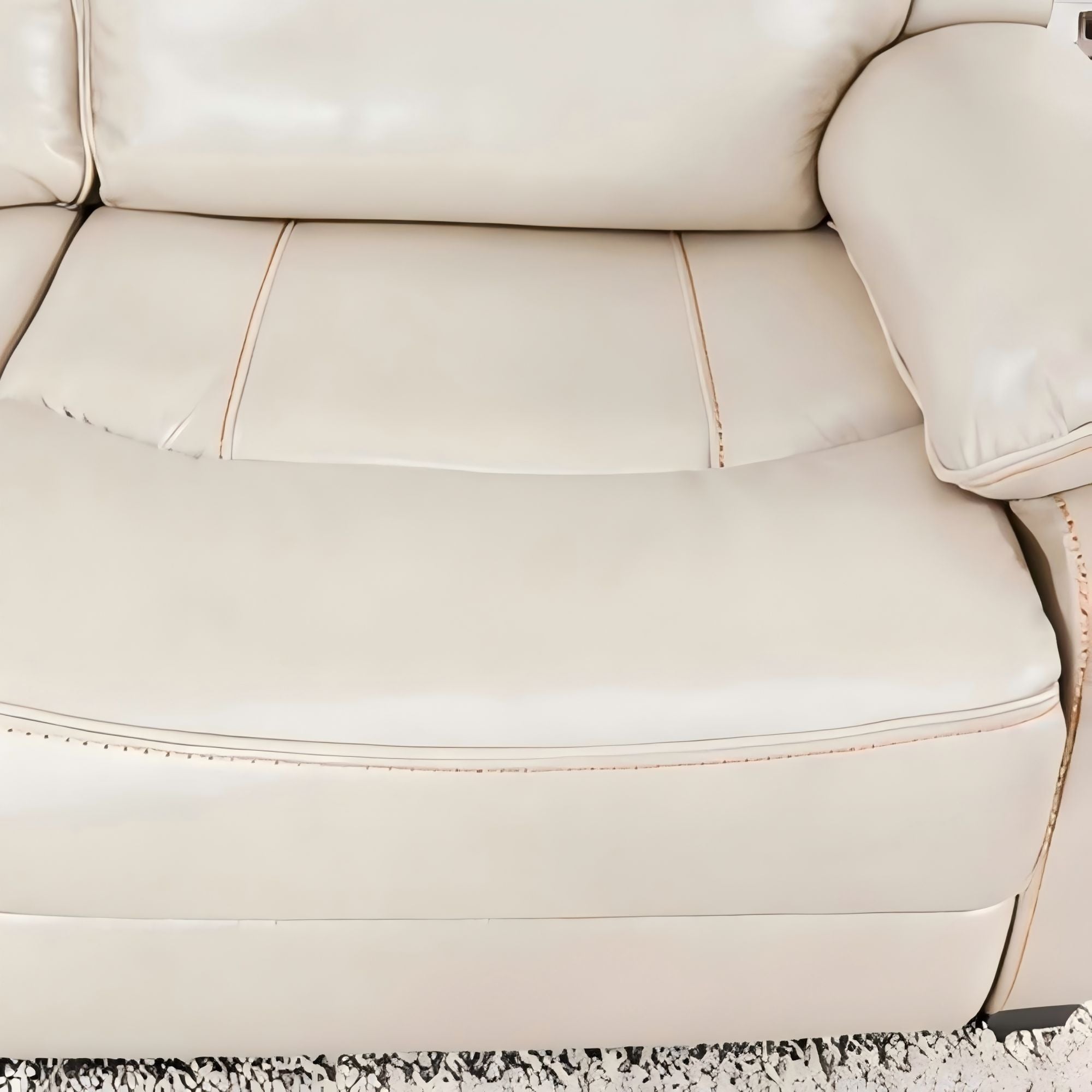 Dawn Cozy Ivory Power Reclining Sofa Set, Electric Recliner & 3-Seater Couch for Living Room