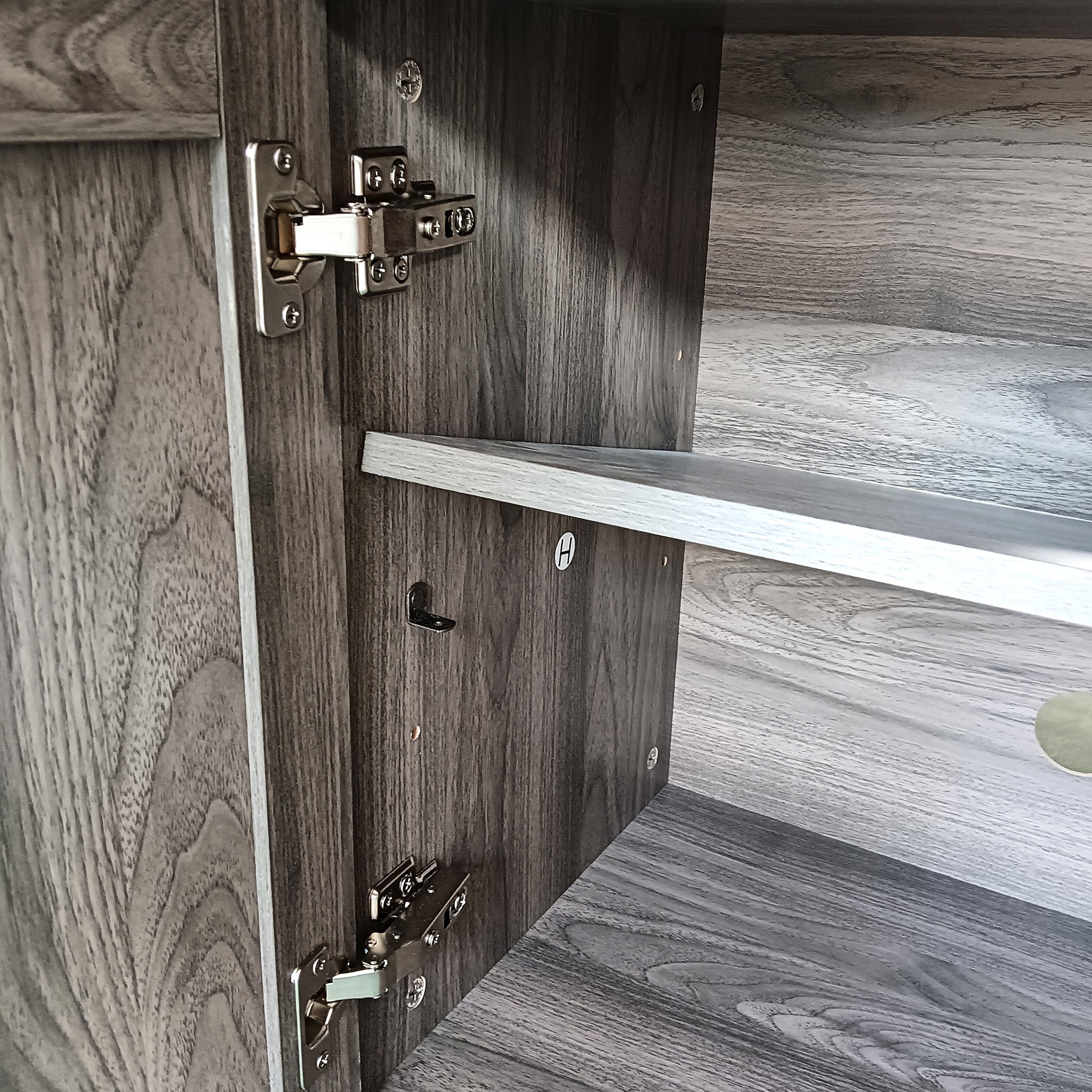 Fully Assembled 72" Melamine Veneer Fireplace TV stand