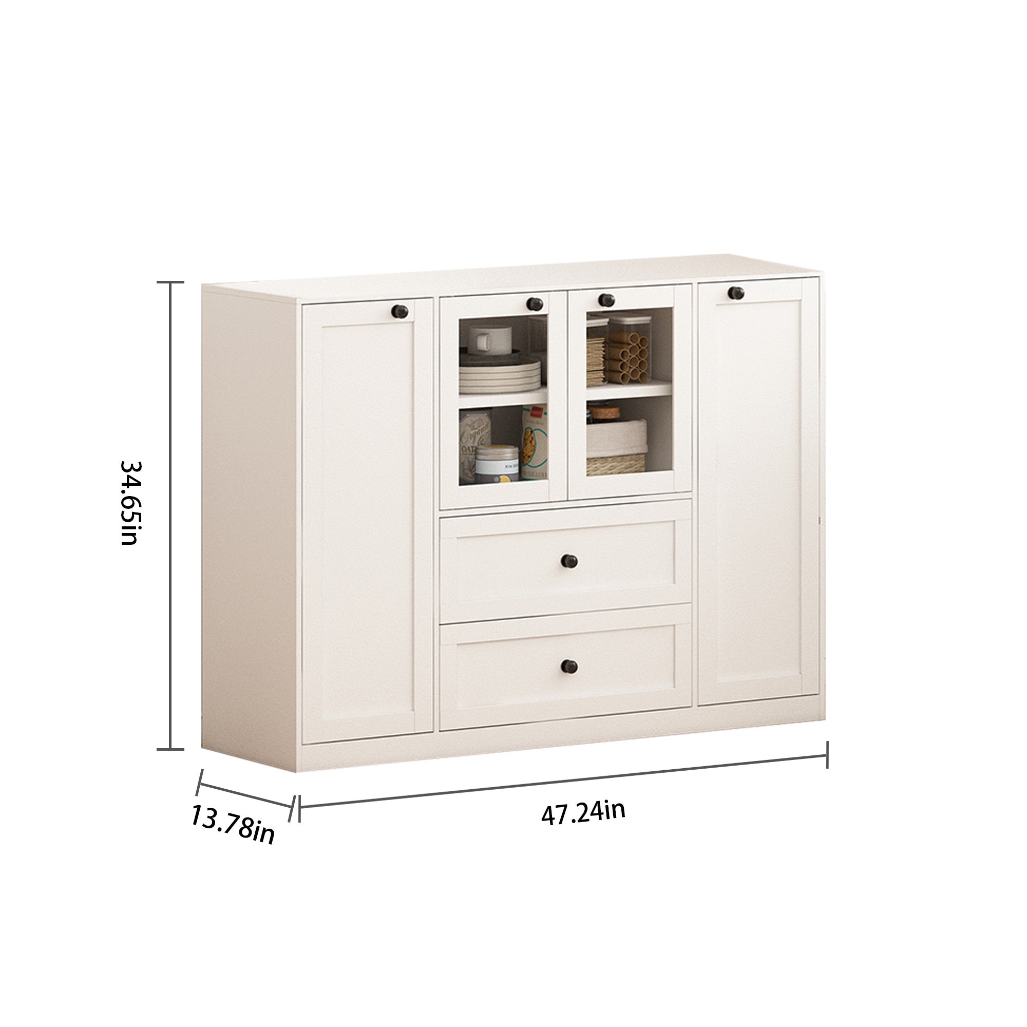 White Steel Sideboard cabinet