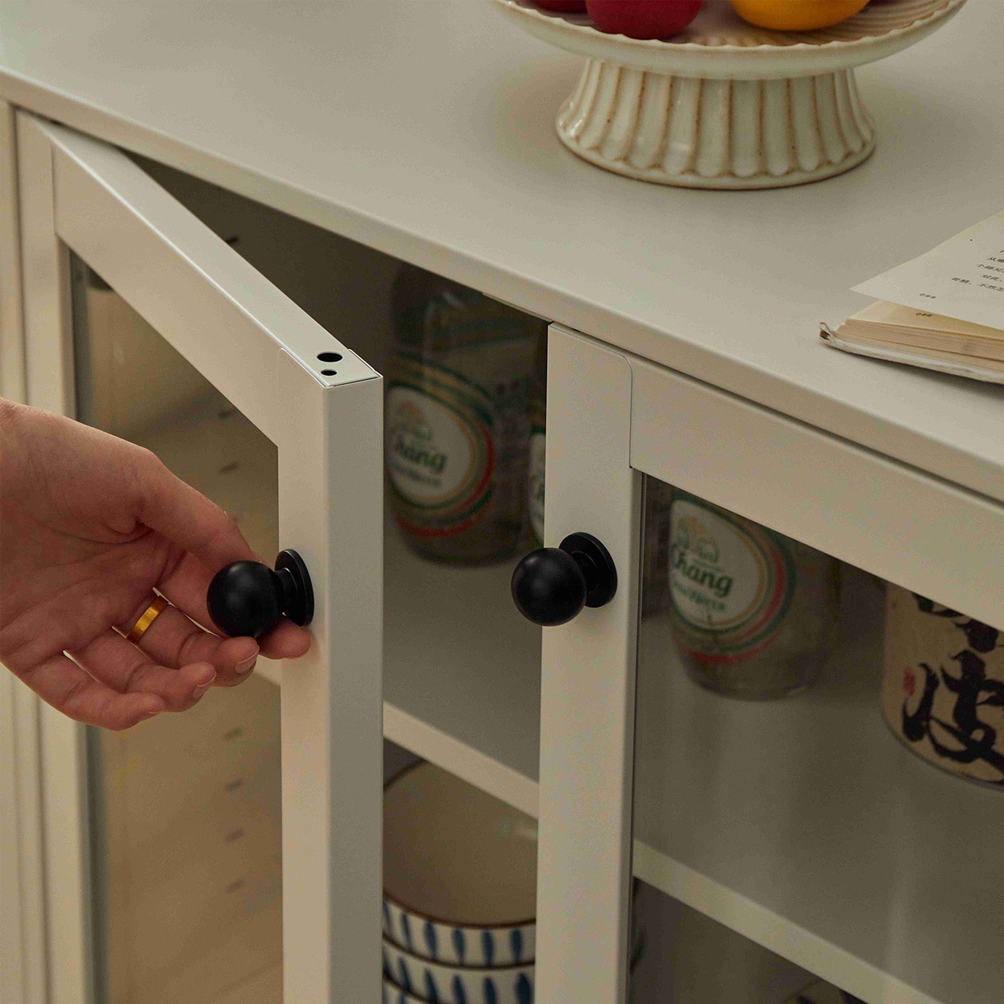 White Steel Sideboard cabinet