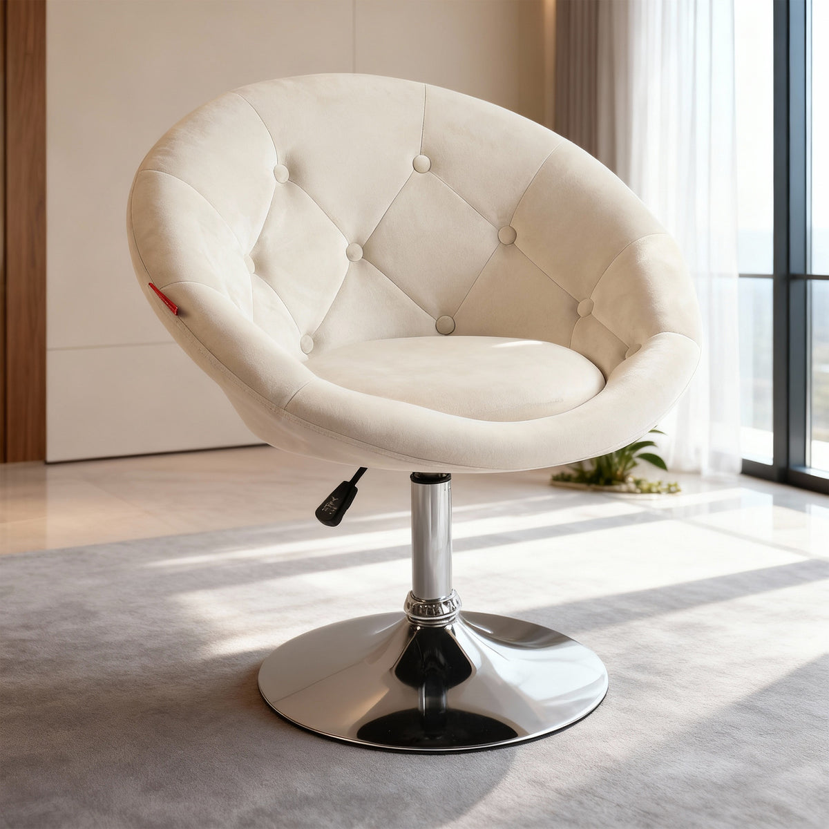 Bella Swivel Vanity Chair-White
It is placed in the bedroom or living room,being both beautiful and practical.