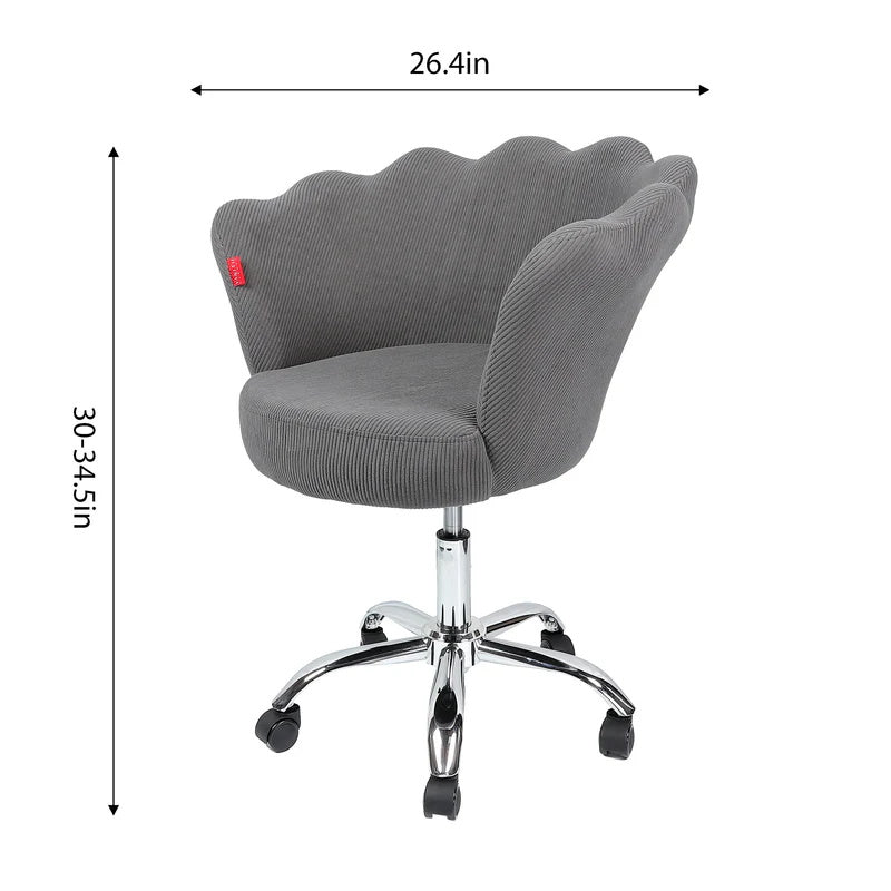 Anna Swivel Corduroy Vanity Chair