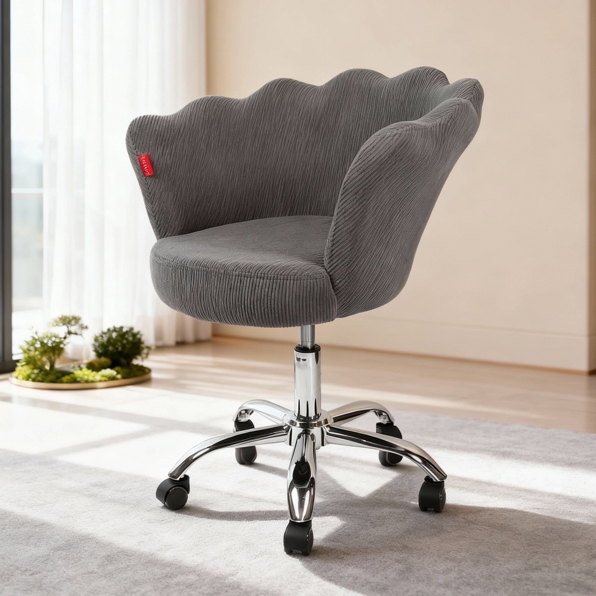 Anna Swivel Corduroy Vanity Chair