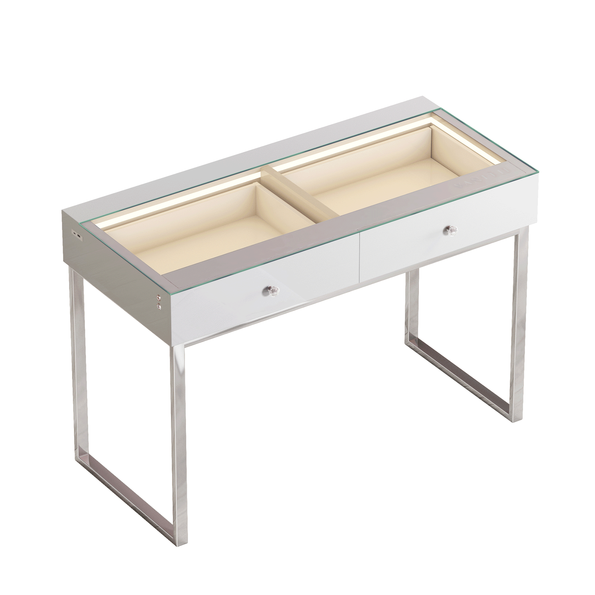 VANITII Alice RGB Vanity Desk Pro - 2 Storage Drawers