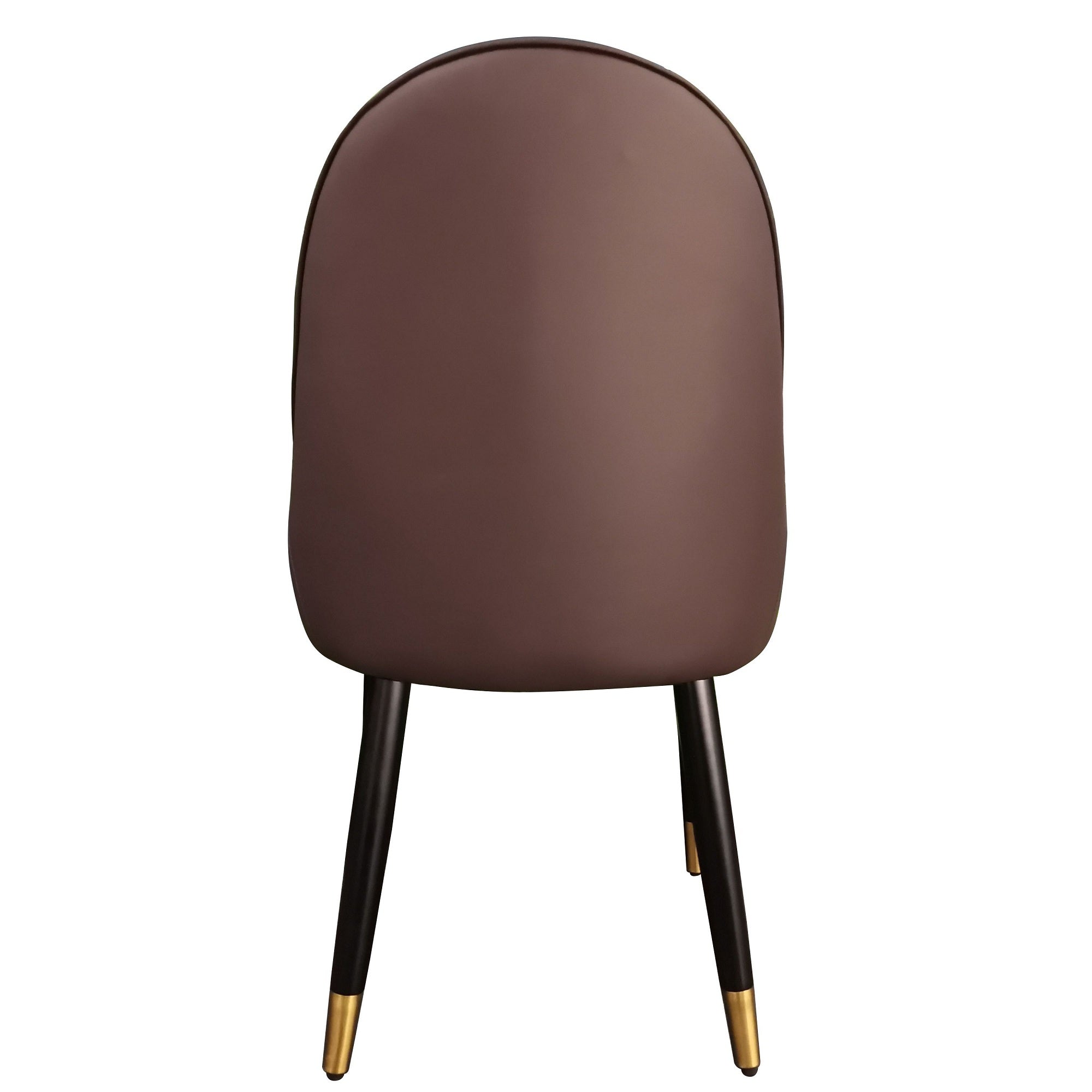 PU Black powder coated legs Dining chair