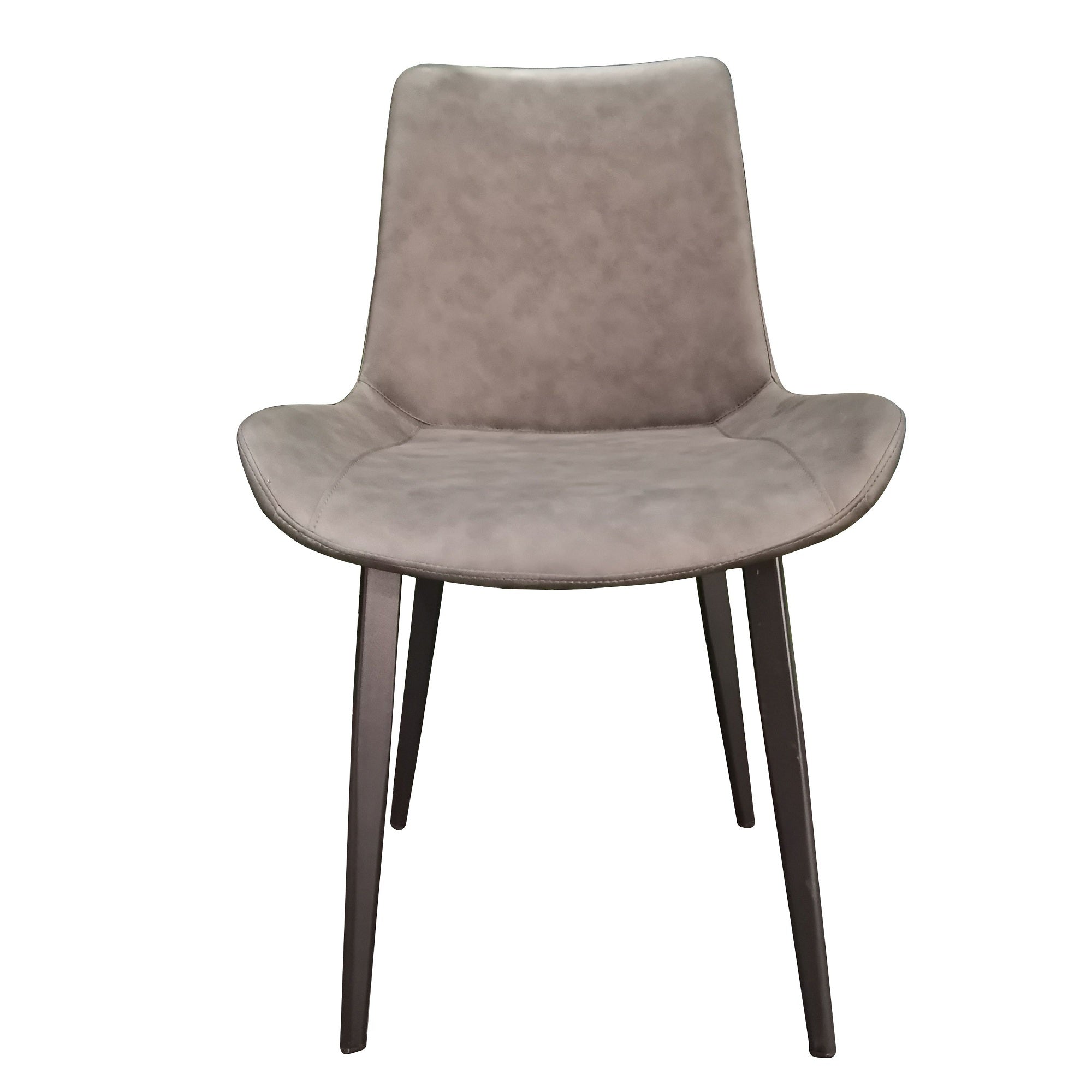 PU Material Black Powder Coated Legs Dining Chair