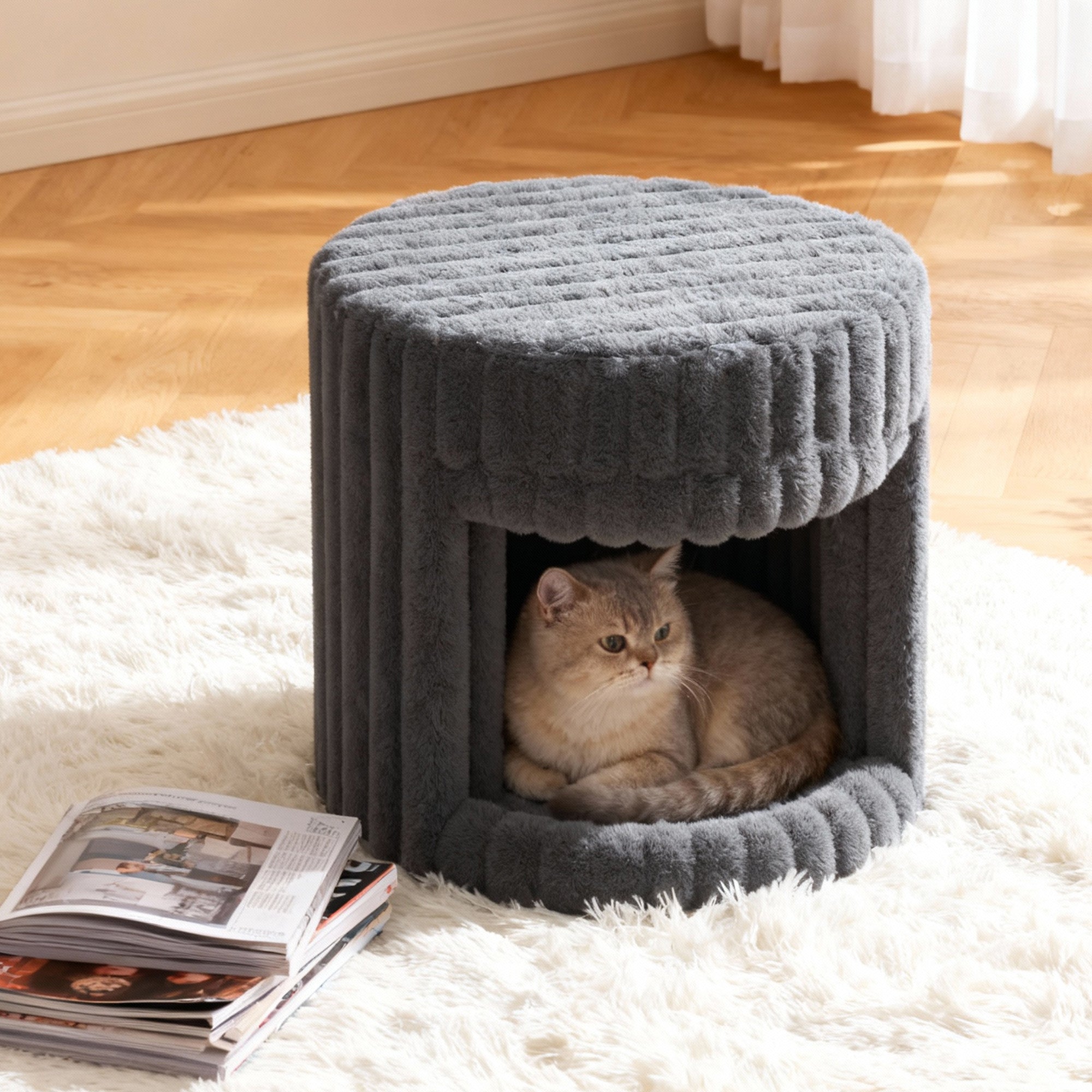 VANITII Super Soft Rabbit Hair Cat Bed