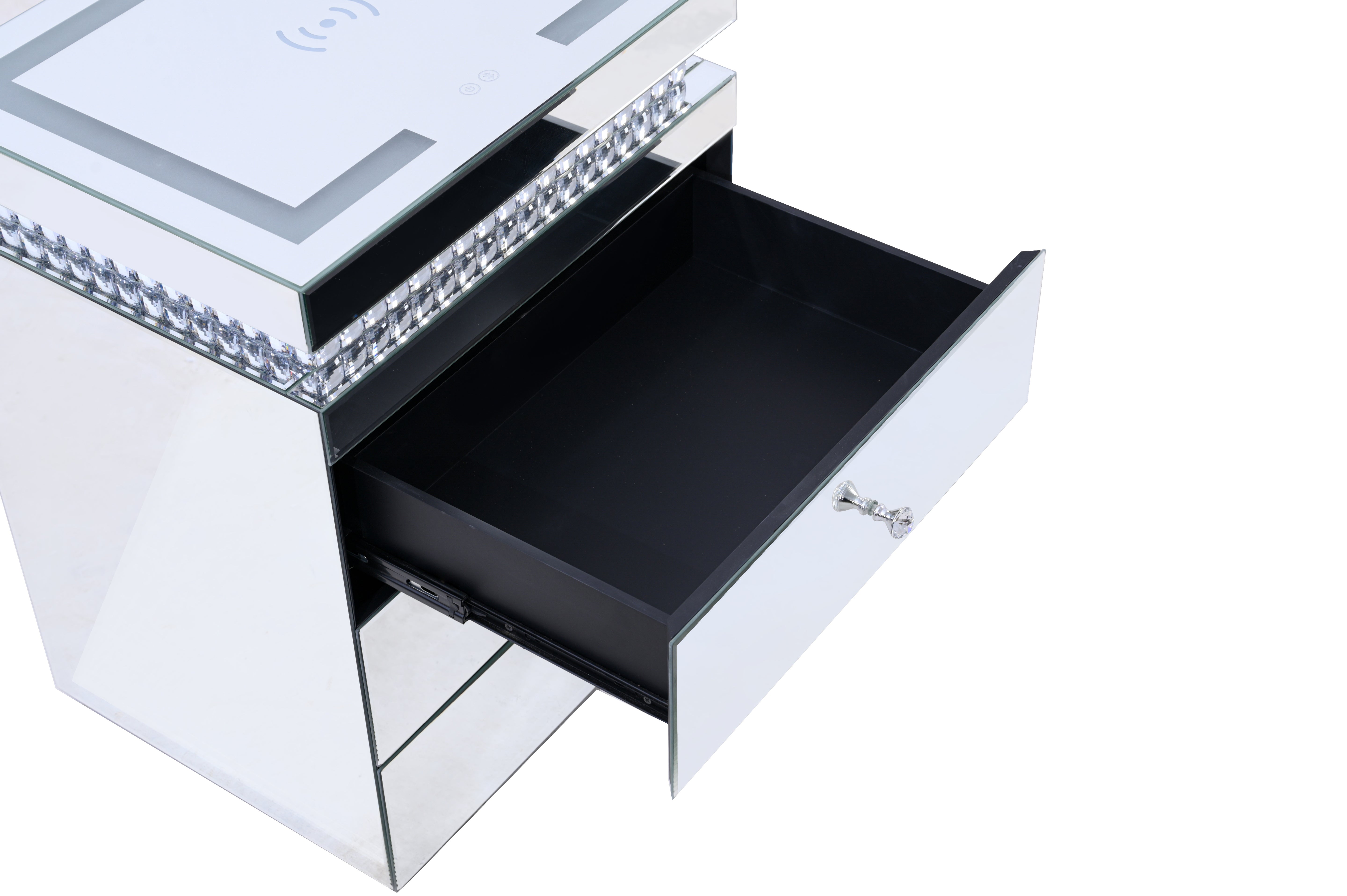 VANITII LED Bedside Table with Wireless Charger