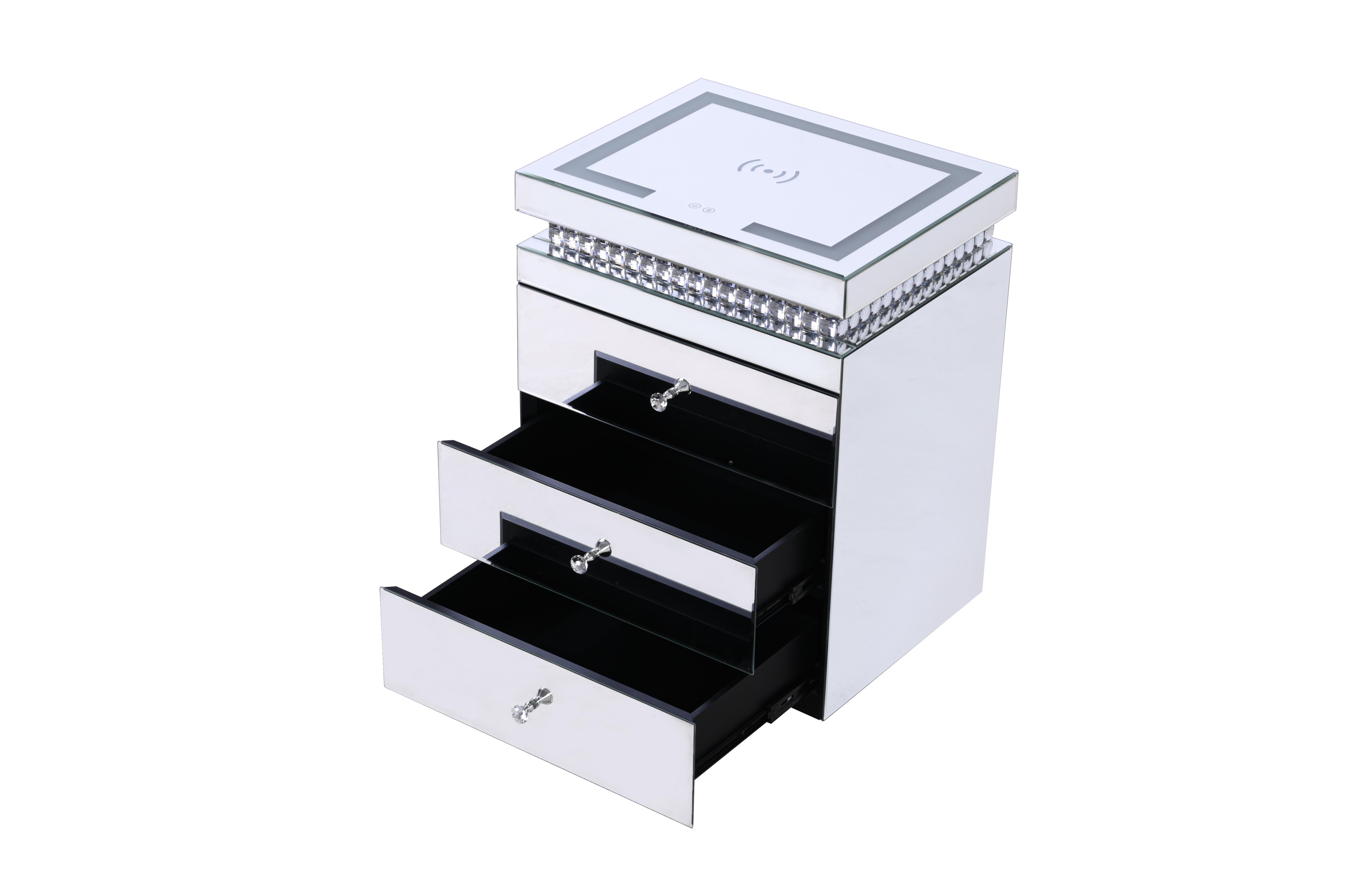 VANITII LED Bedside Table with Wireless Charger