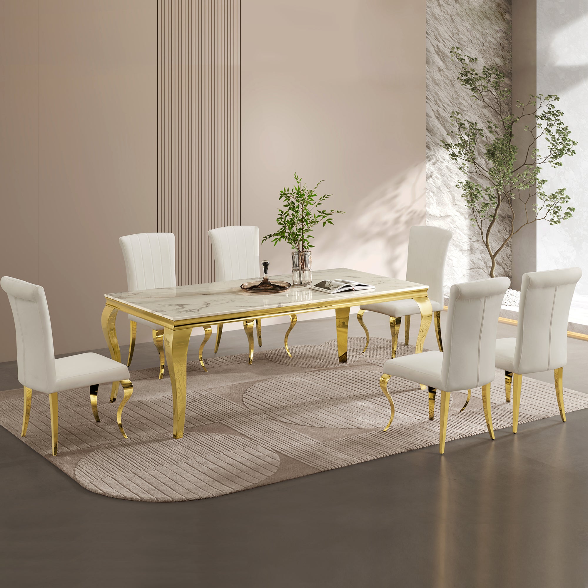 Dining Table with 20mm Marble Top