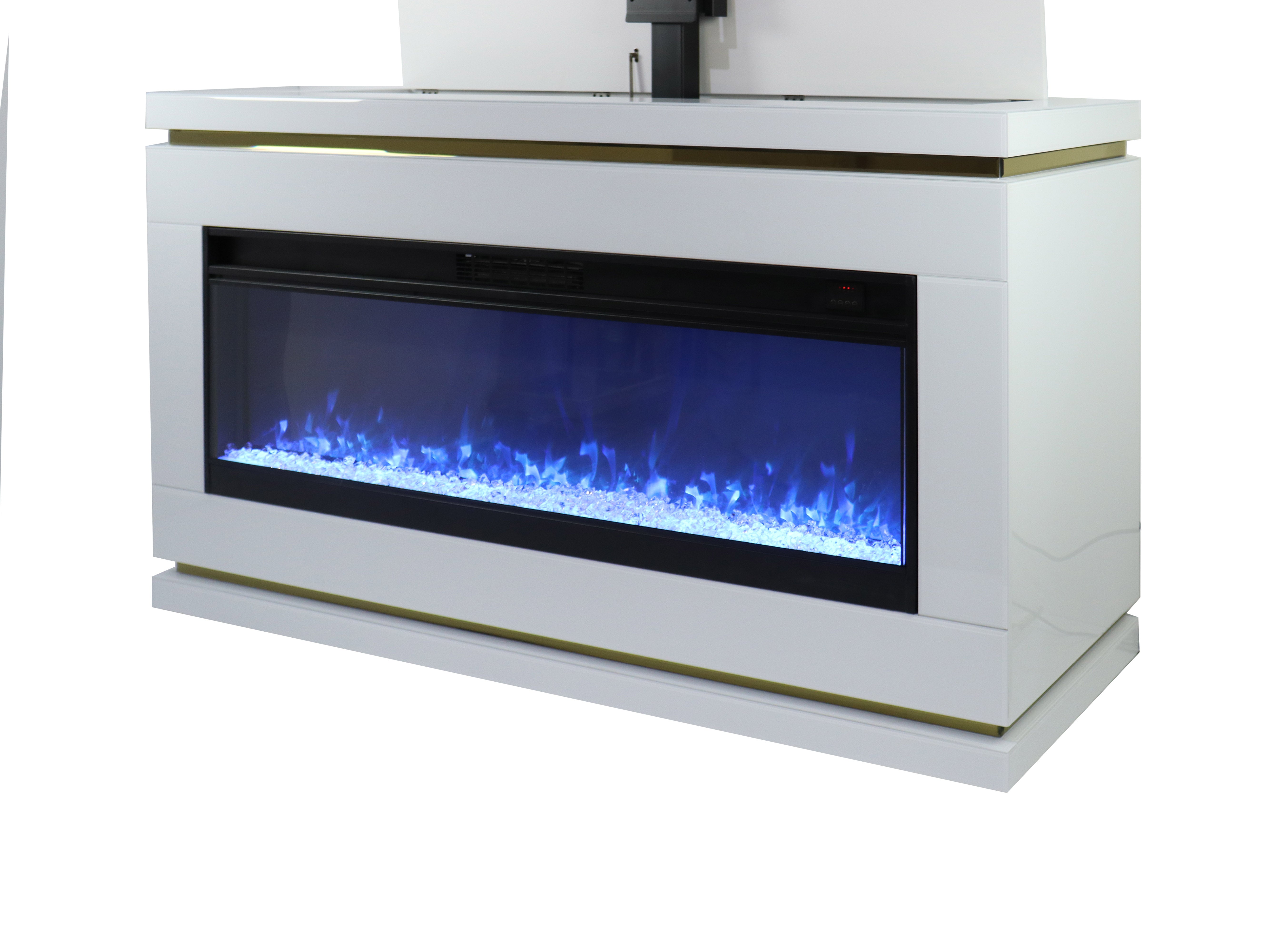 Fully Assembled Modern Electric Fireplace TV Stand