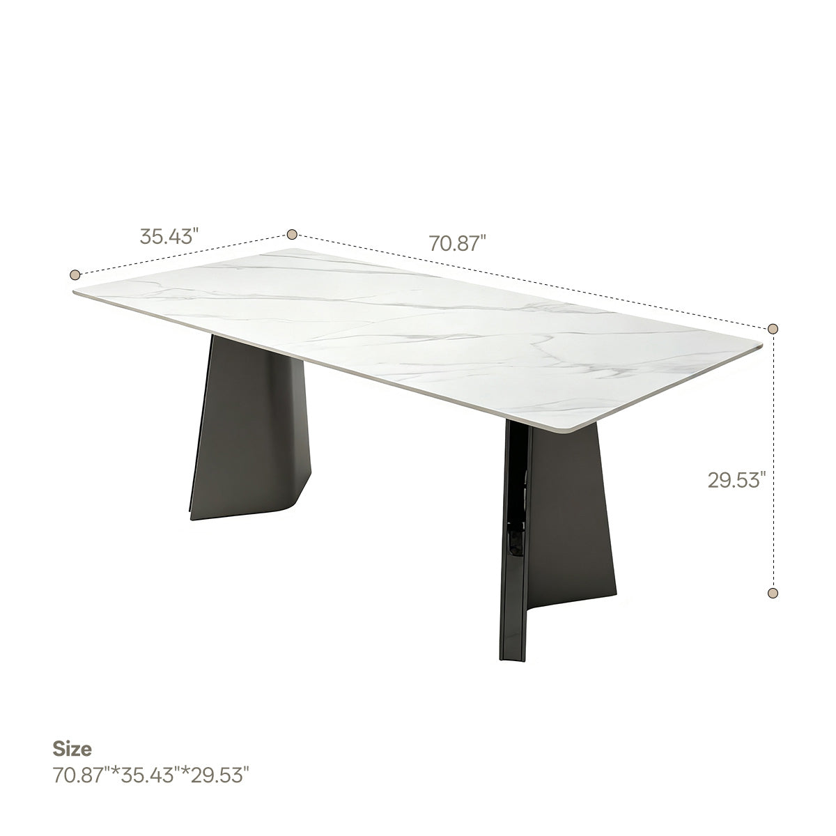 Rock plate dining table(Platinum diamond)
