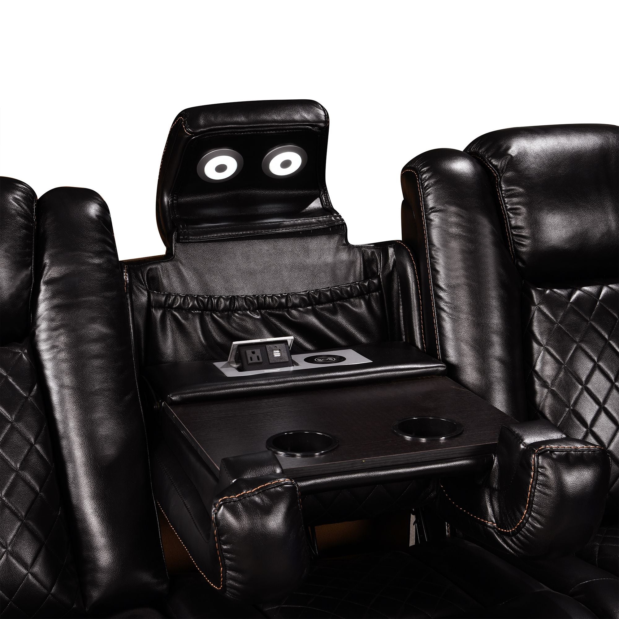Power Recliner Sectional MC2855B Black