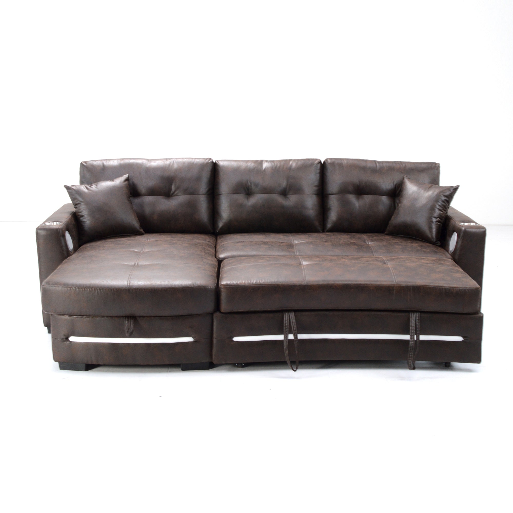 L-Shape sofa with storage and Pull-out bed-1369