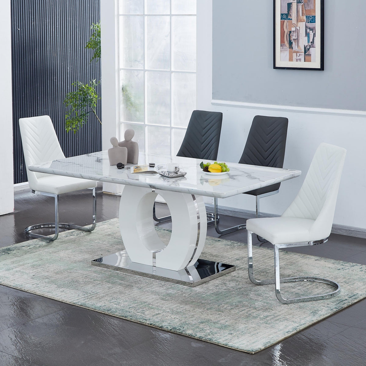 CH002-2PCS/CTN Leather Upholstered Dining Chair