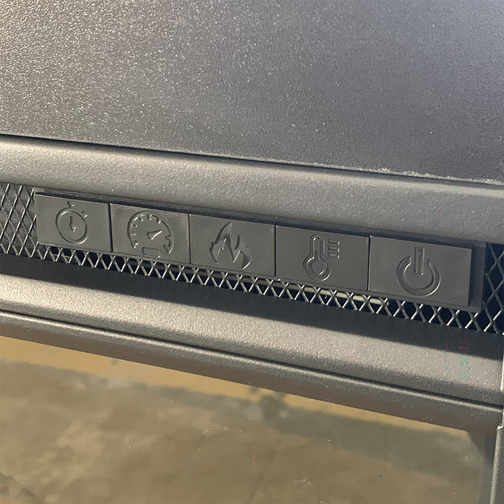 Black Melamine Veneer Fireplace TV stand with Bluetooth