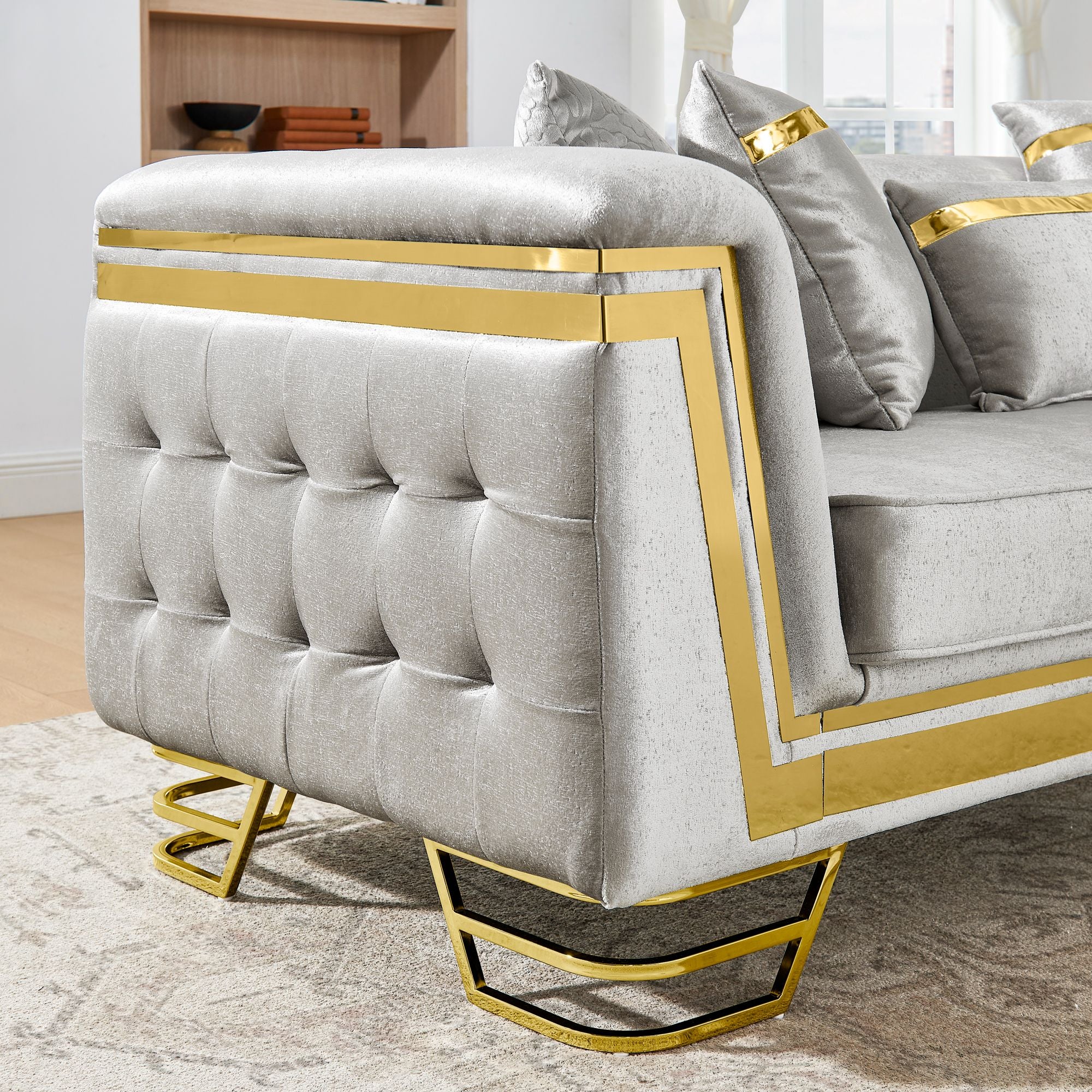 Chestfield Sofa Set in Beige