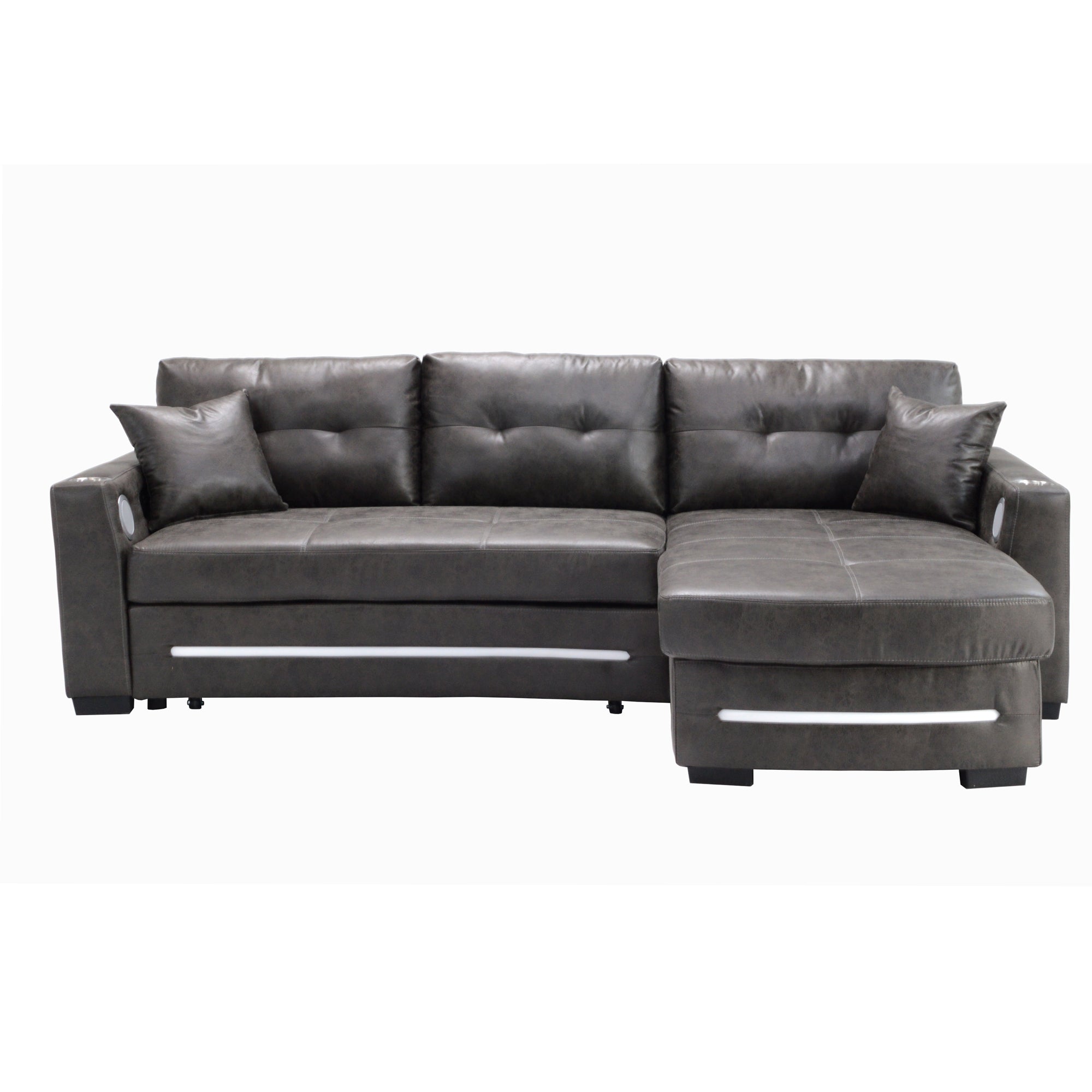 L-Shape sofa with storage and Pull-out bed-1369 R&L
