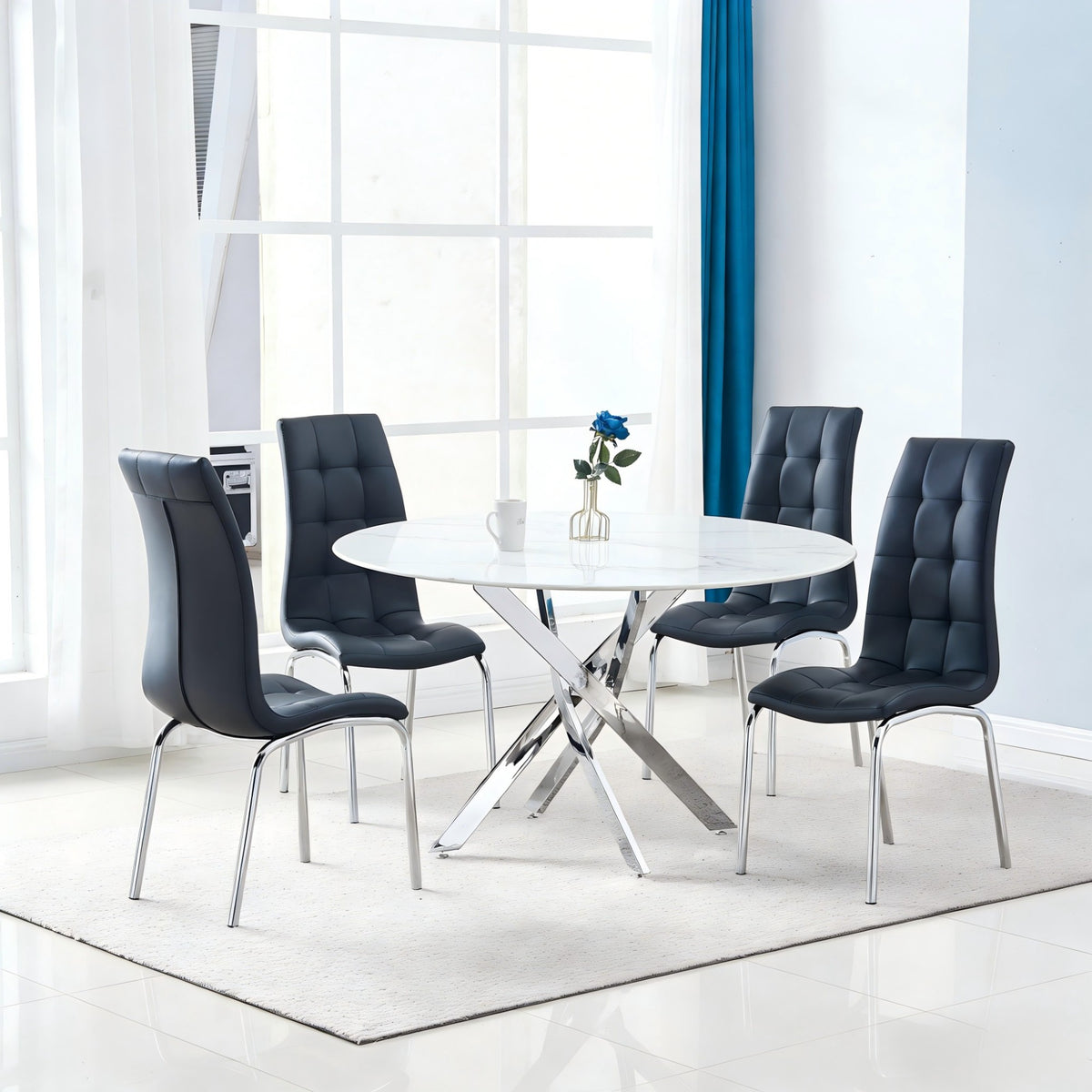Metal Legs Side Chair-4PCS/CTN