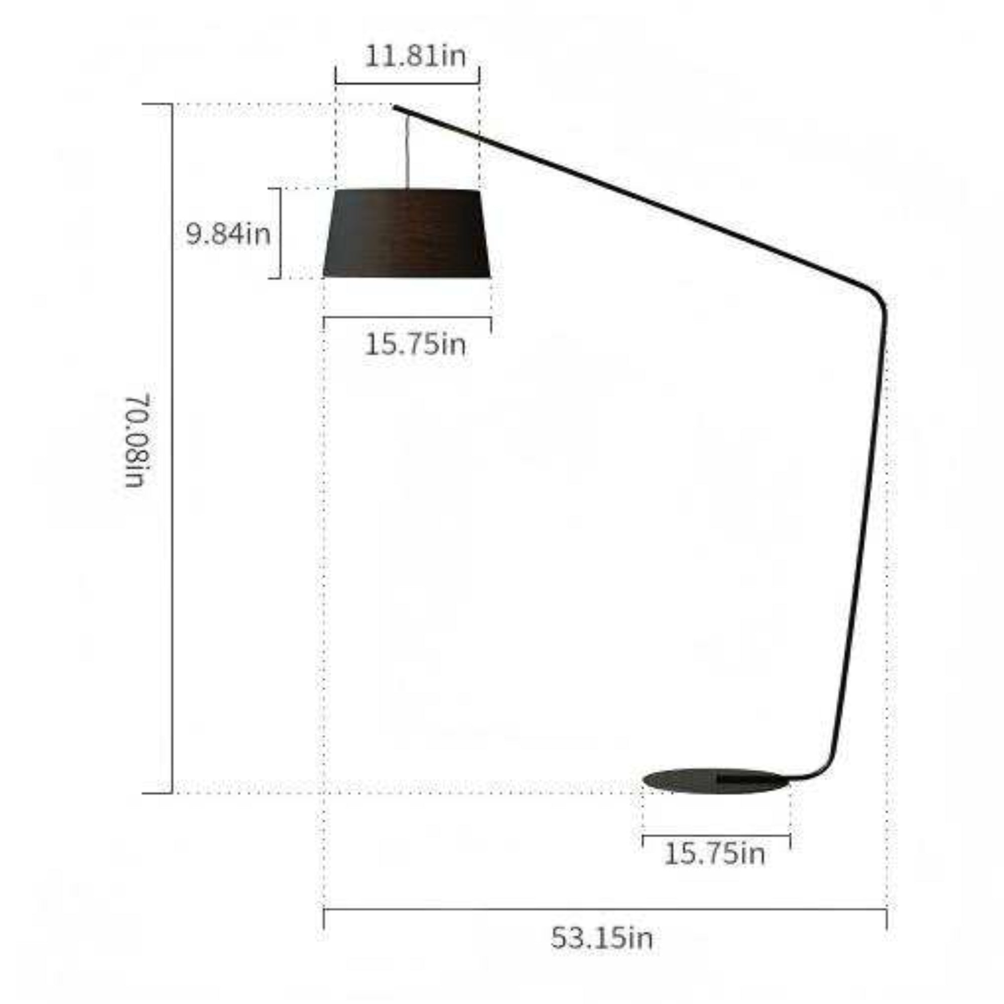 Modern 178cm Floor Lamp: Black Iron Frame & Linen Shade for Living Room/Bedroom (US Standard Plug)