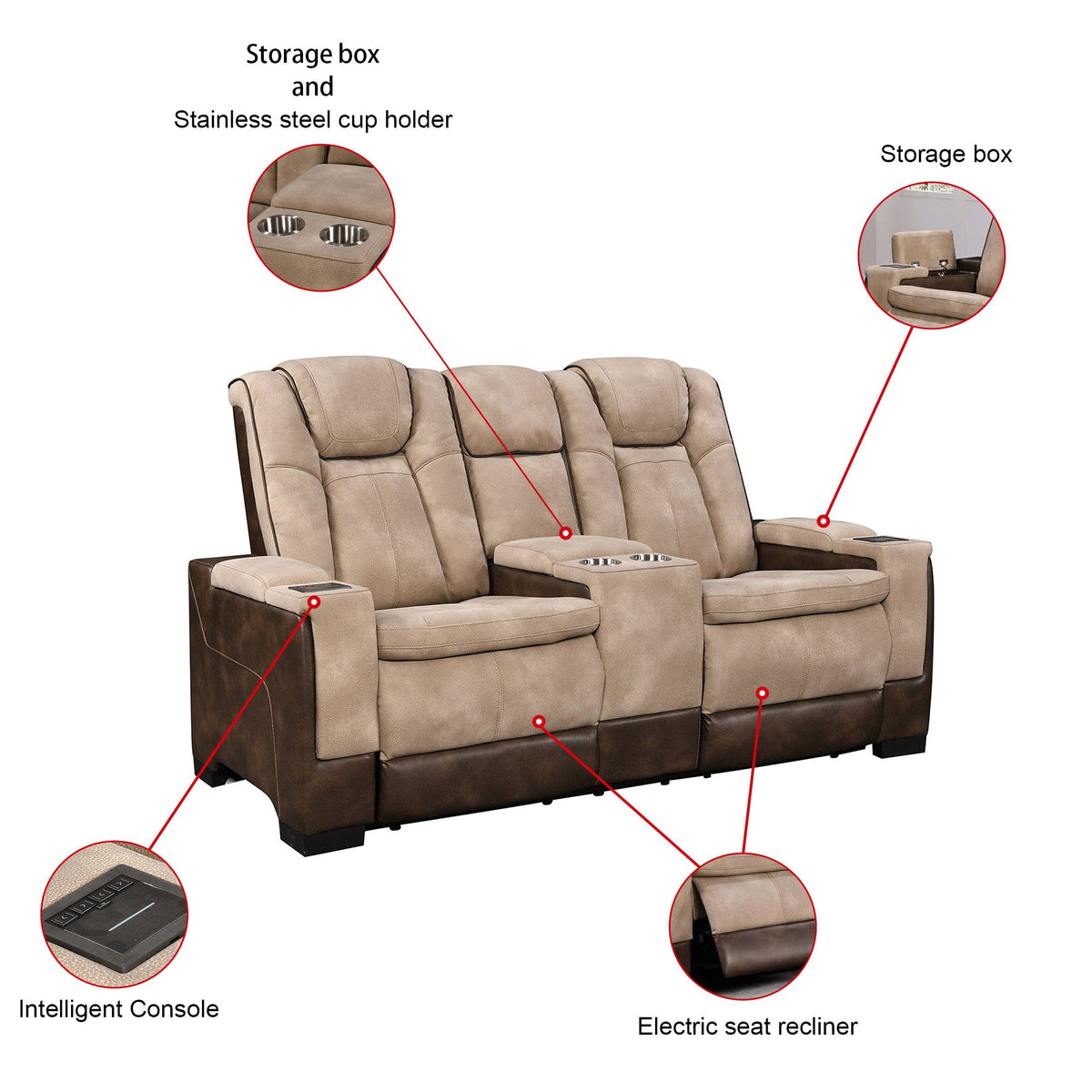 Charlie Brown Power Recliner Sofa Set