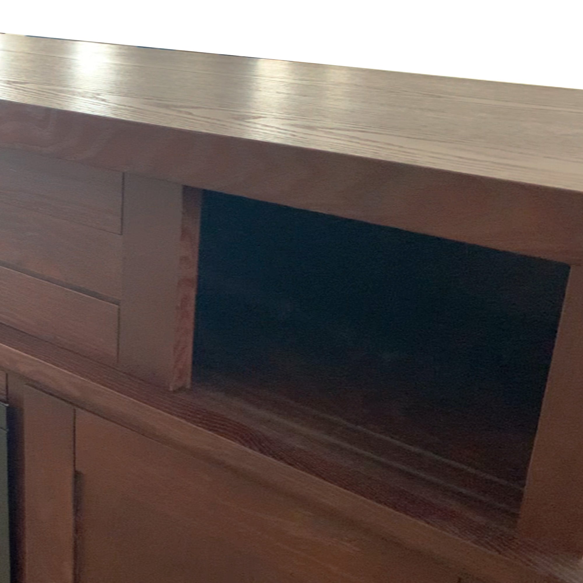 Fully Assembled 70" Dark Mahogany Ash Veneer Fireplace TV Stand