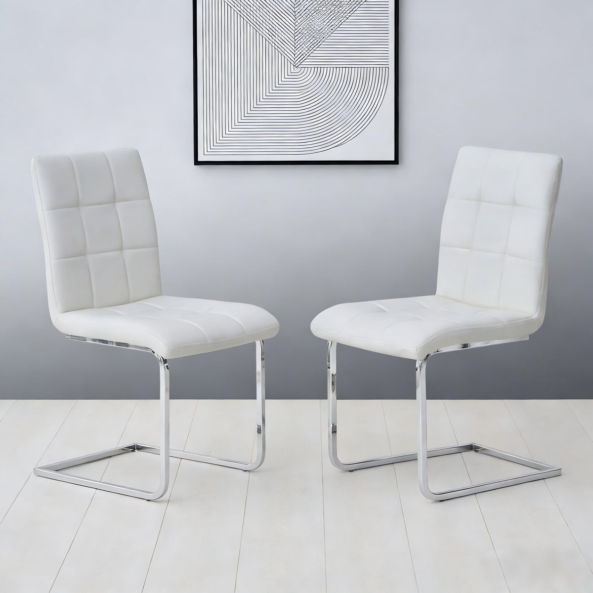 C-frame Design Side Chair-2PCS/CTN