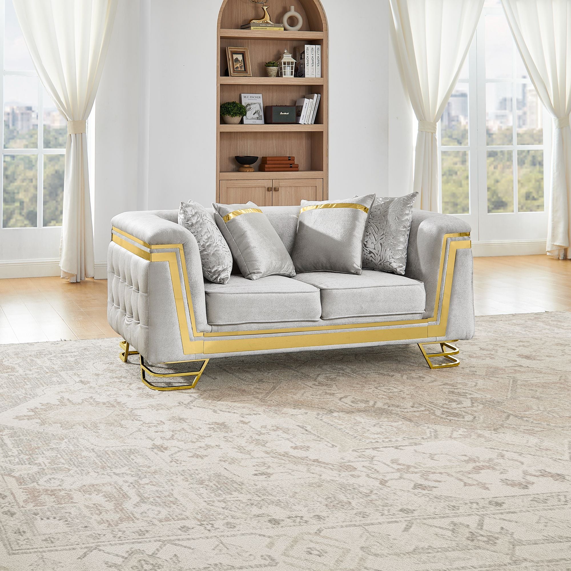 Chestfield Sofa Set in Beige