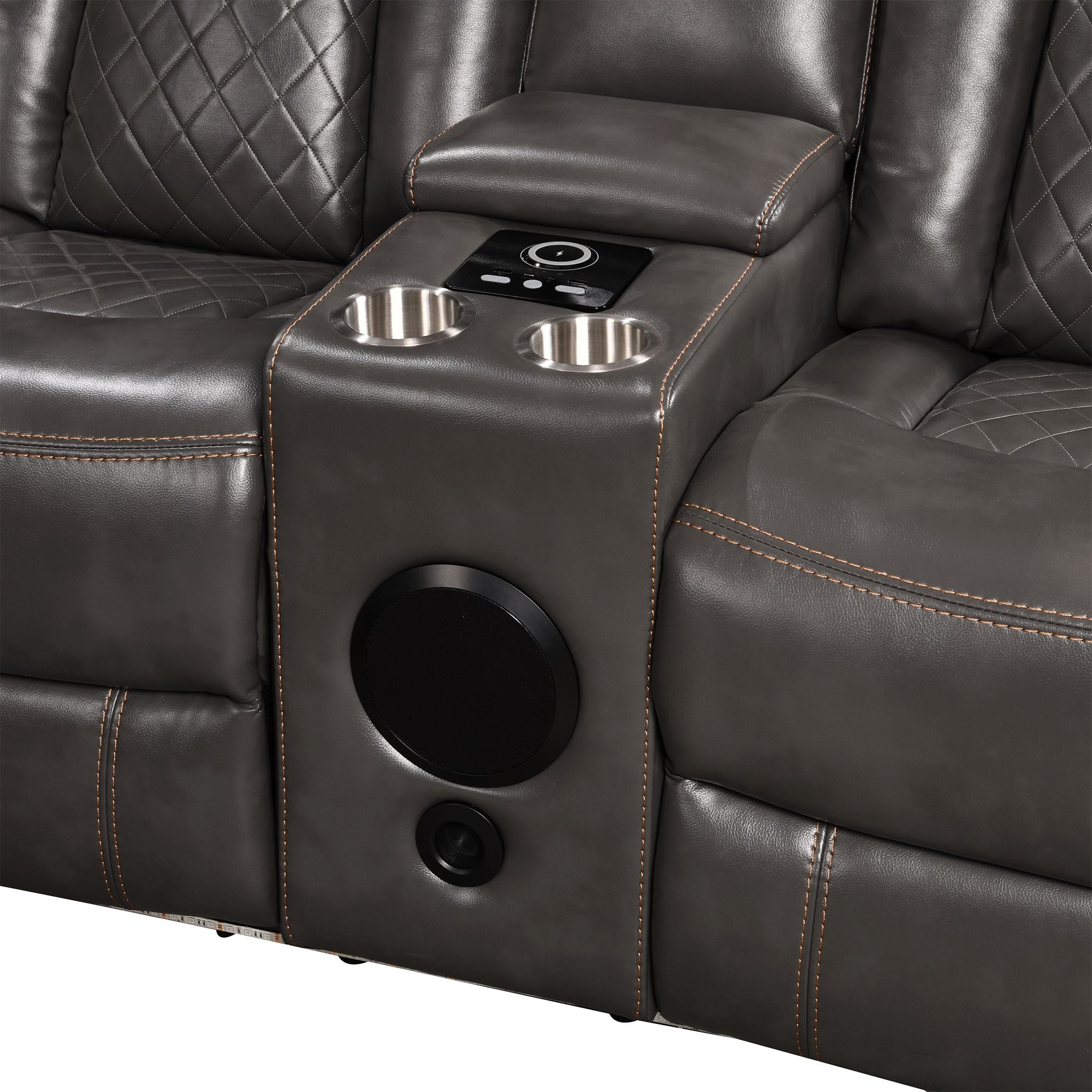 Power Recliner Sectional MC2855B Gray