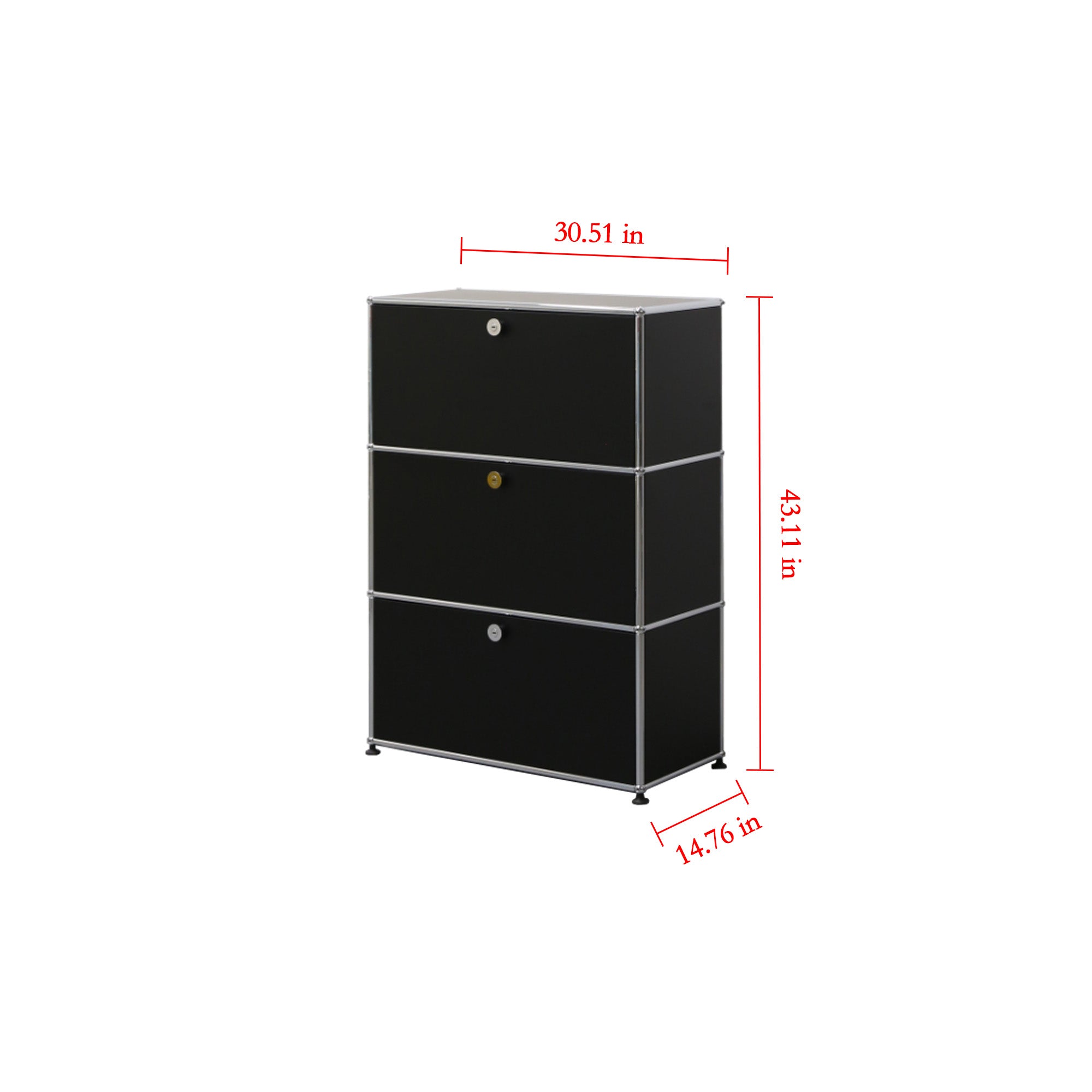 Steel Cabinet with Three Drawers
