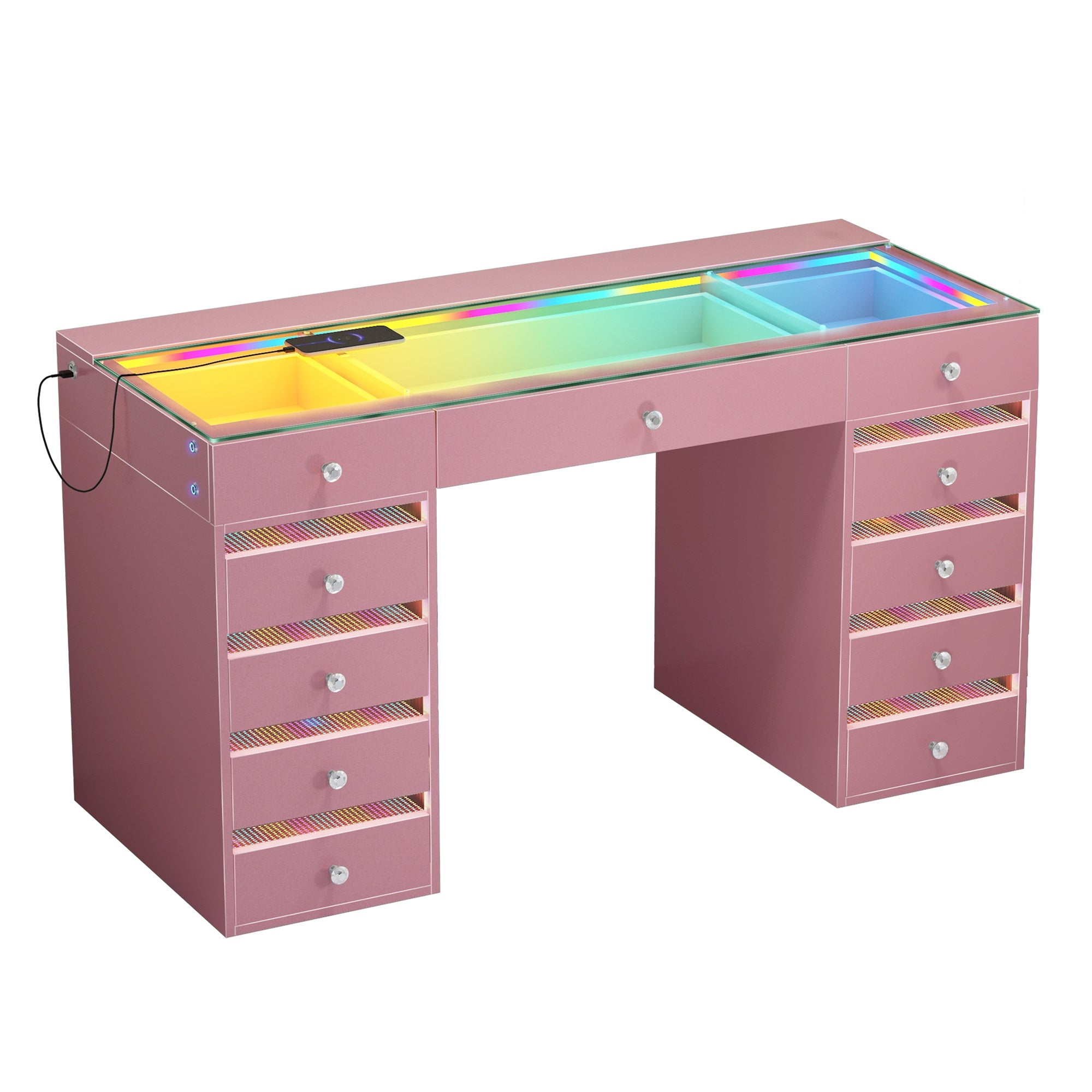 VANITII Fenair Vanity Desk with RGB light