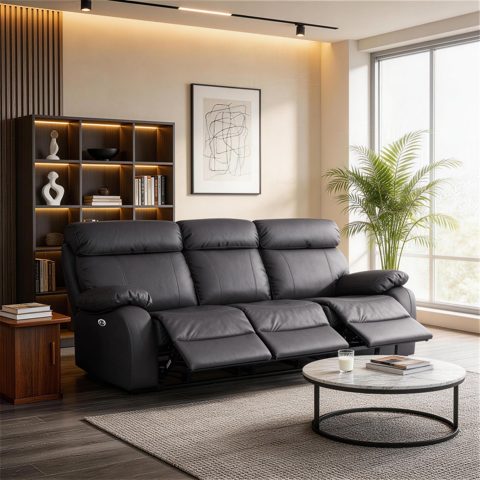 Harry Gray Power Recliner Sofa