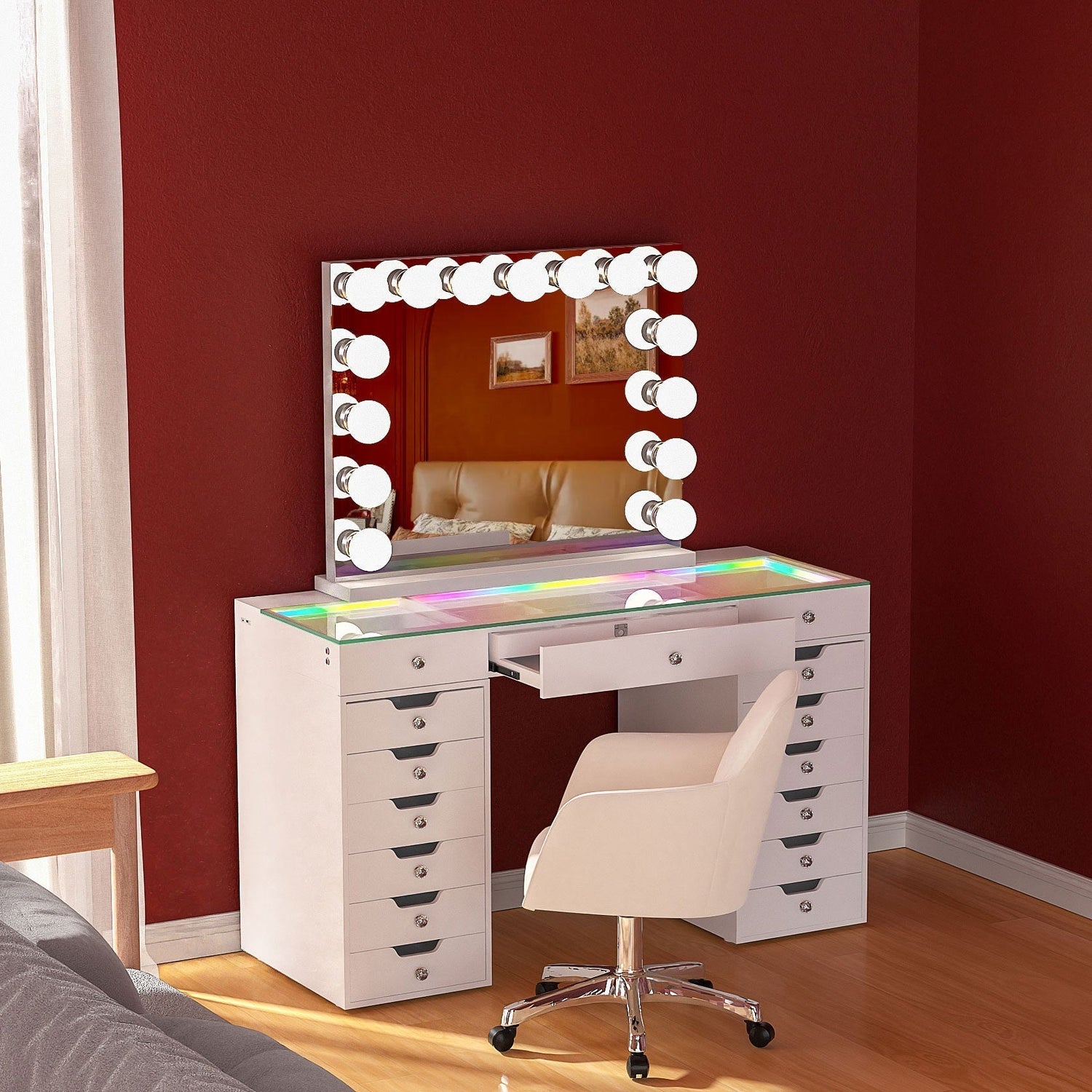 Flexible, Transparent, Shiny: The All - in - One VANITII Modular Vanity Desk You Need