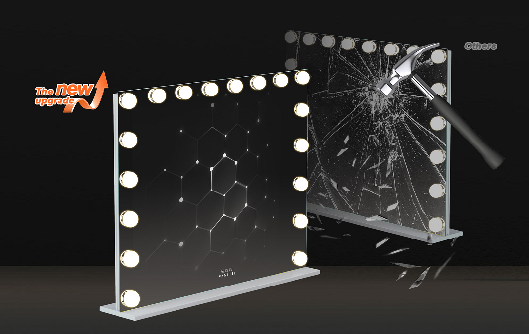 VANITII Tempered Glass Vanity Mirrors: Ready to End Mirror Fall Scare